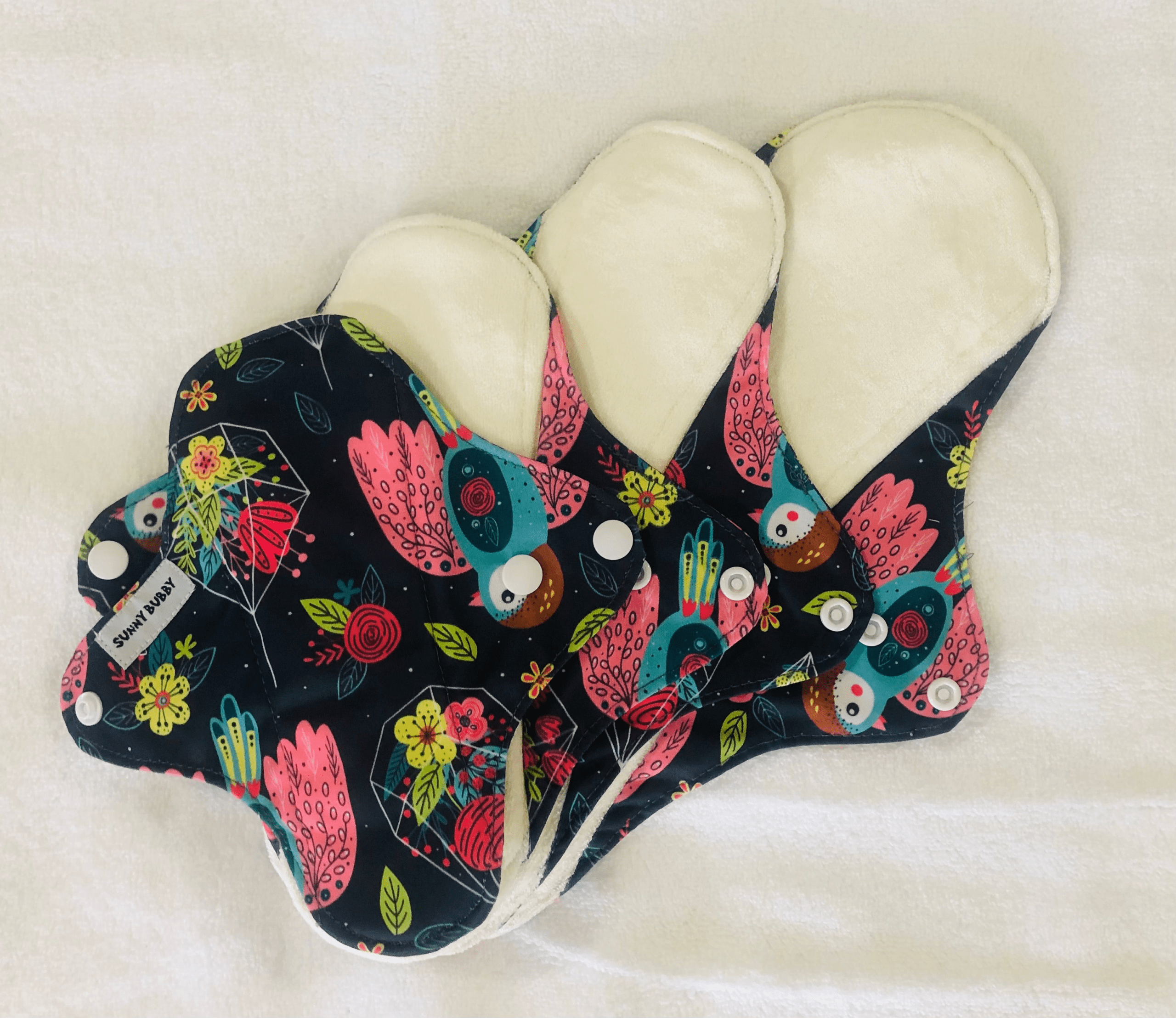Bloombird Dark Reusable Bamboo Cotton Cloth Pads - Image 11