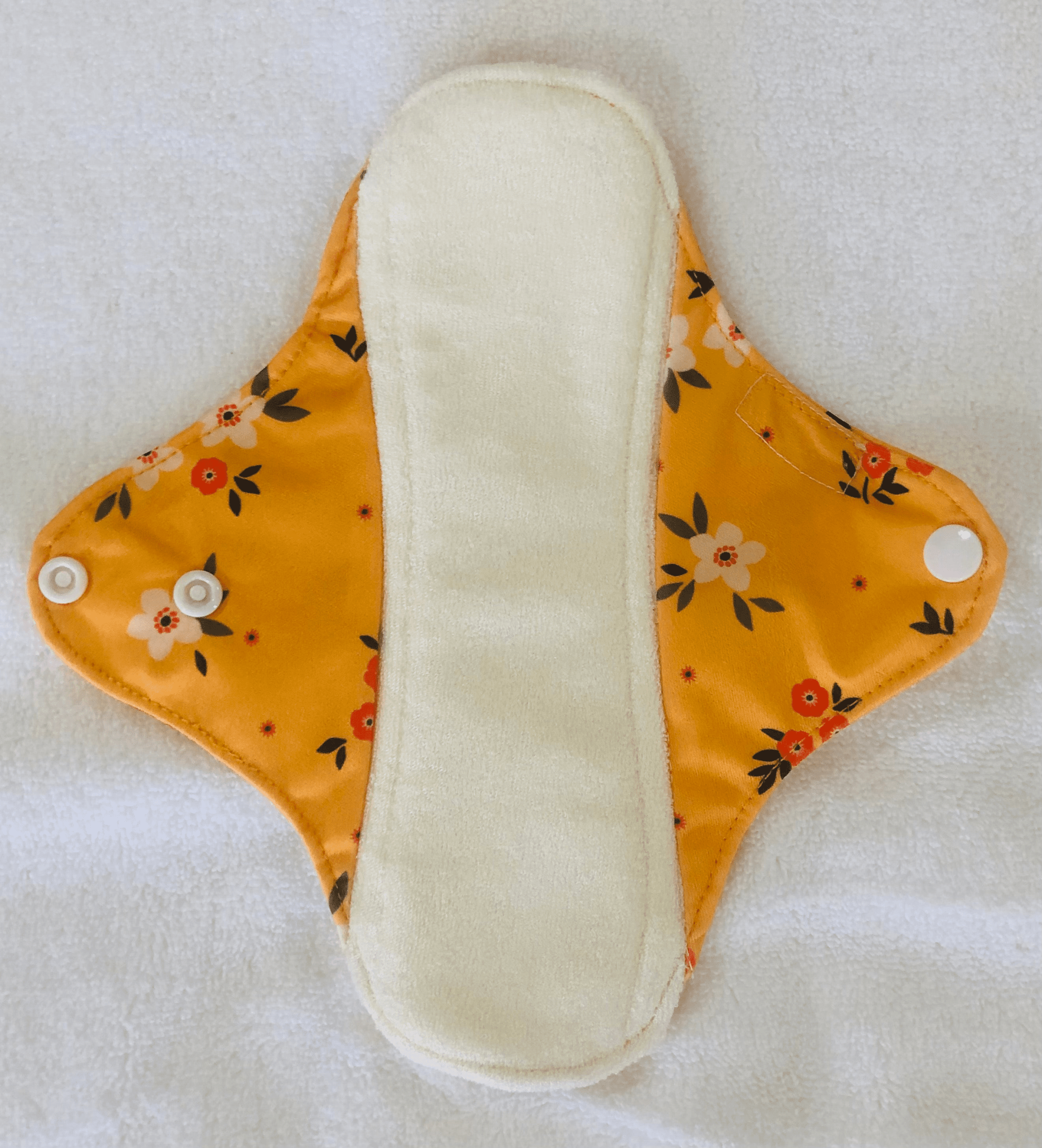 Sunny Flowers Reusable Bamboo Cotton Cloth Pads - Image 4