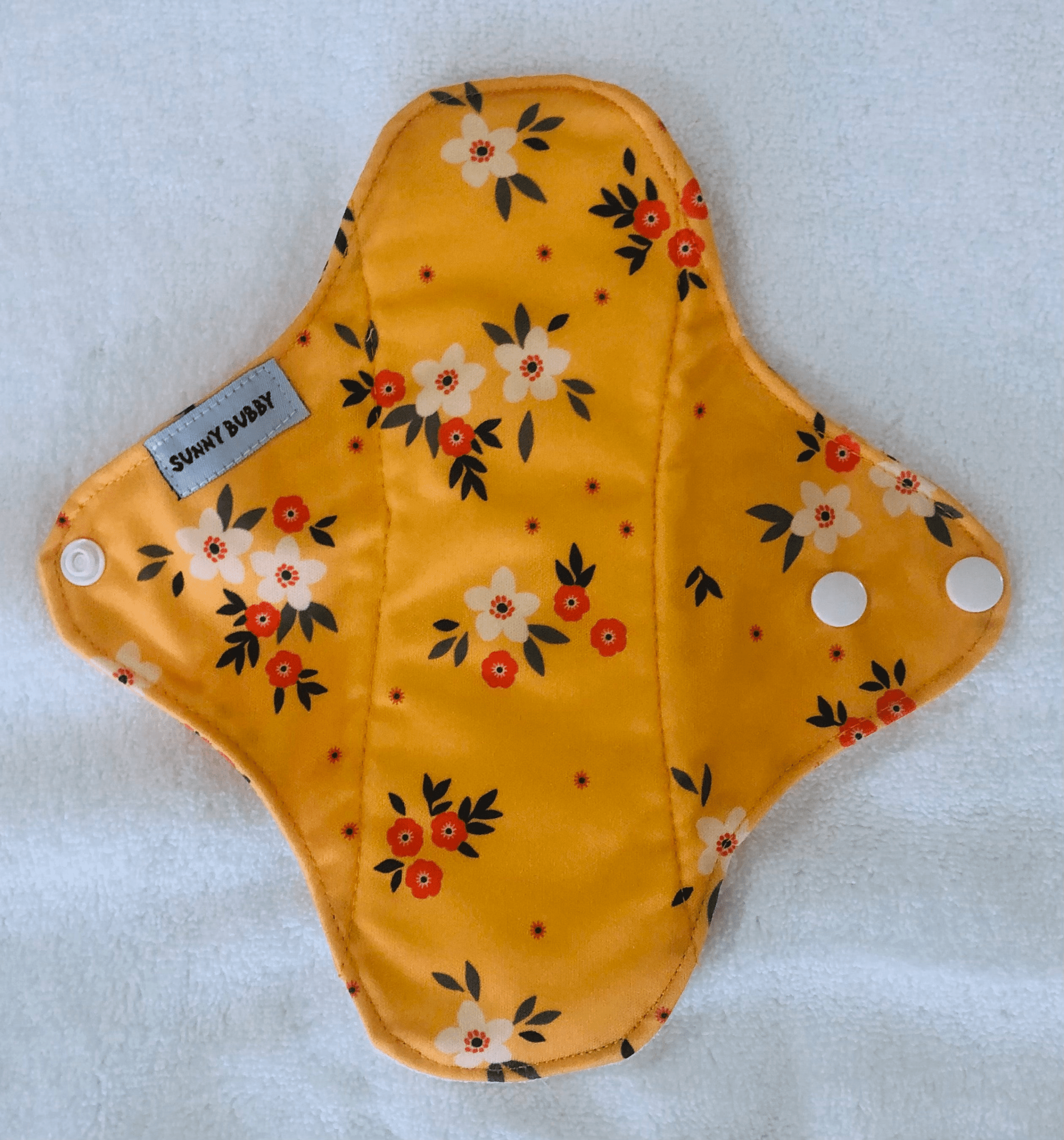 Sunny Flowers Reusable Bamboo Cotton Cloth Pads - Image 5