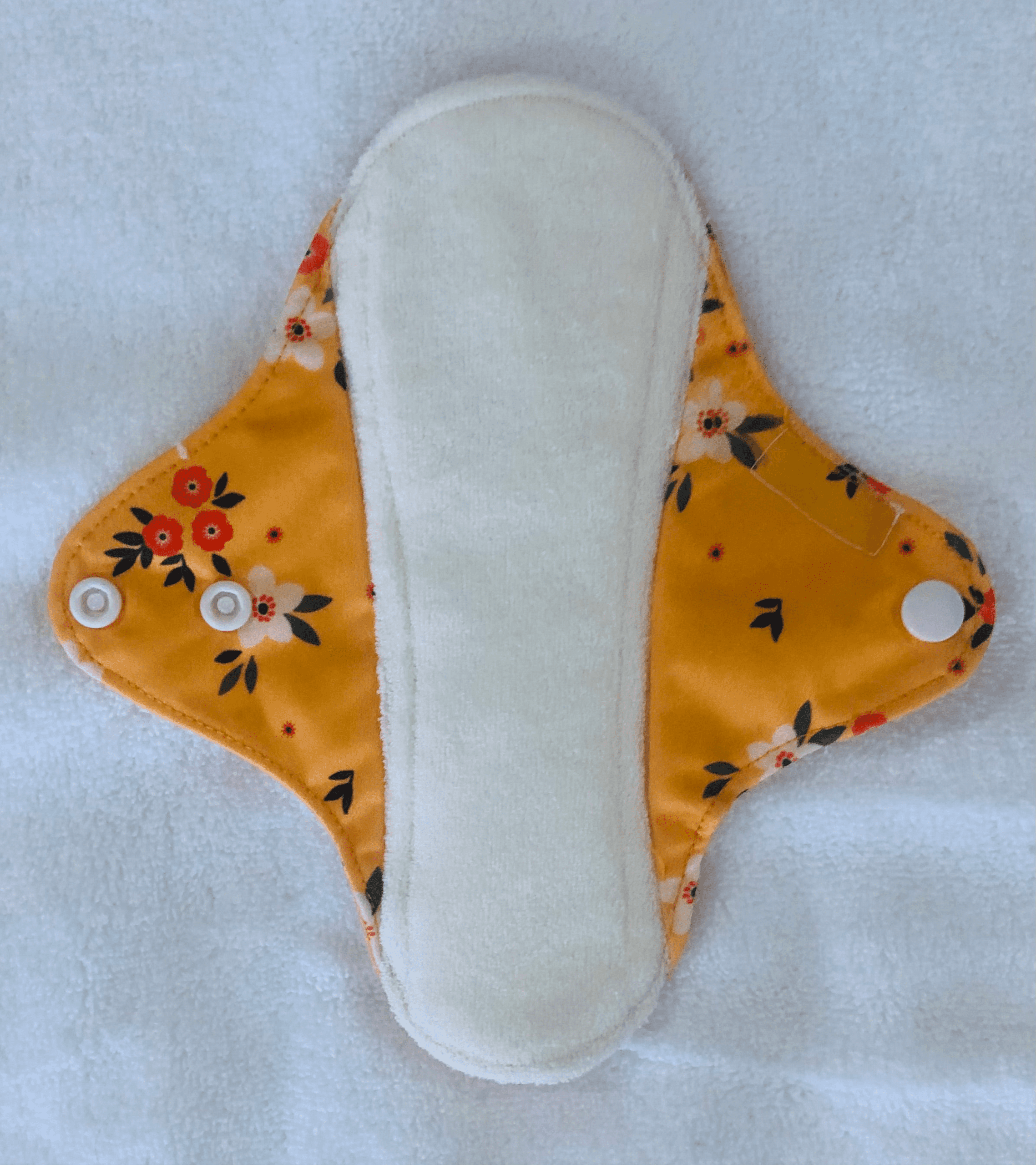 Sunny Flowers Reusable Bamboo Cotton Cloth Pads