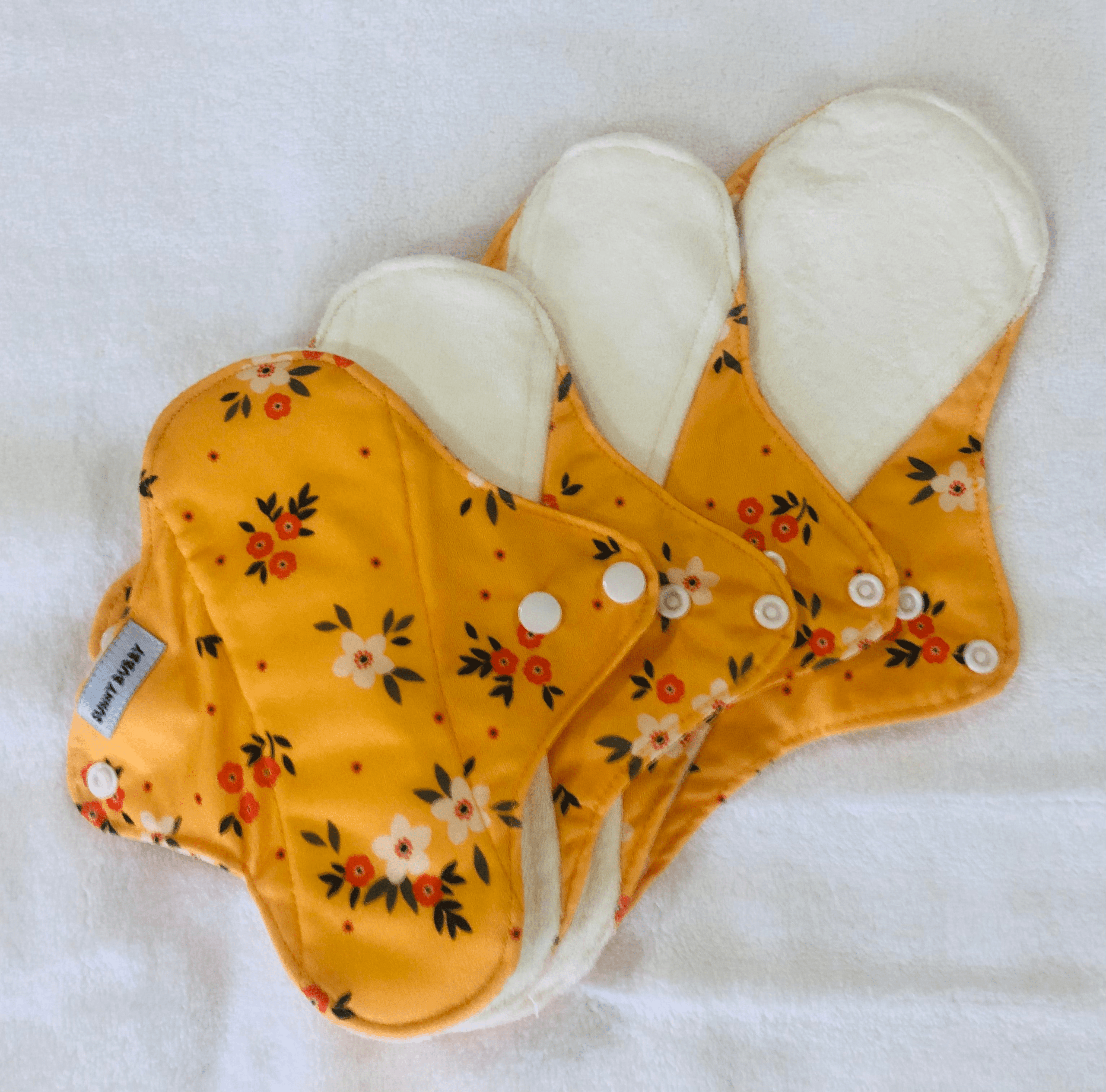 Sunny Flowers Reusable Bamboo Cotton Cloth Pads - Image 11