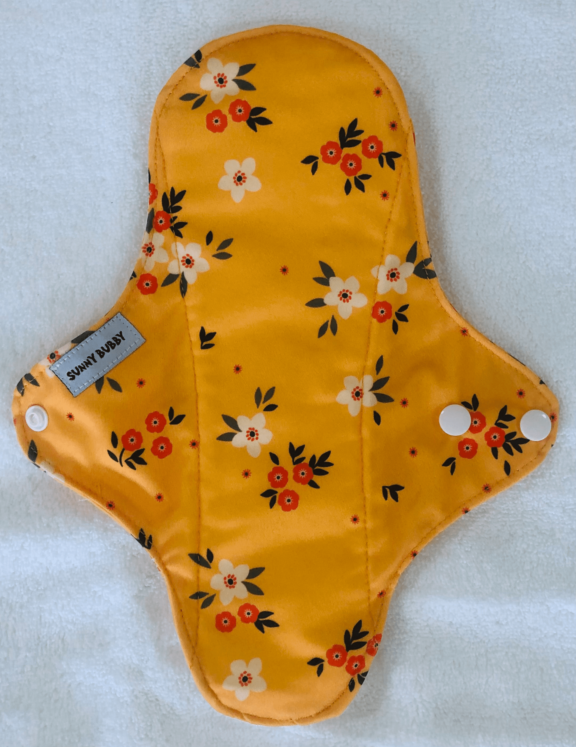 Sunny Flowers Reusable Bamboo Cotton Cloth Pads - Image 7