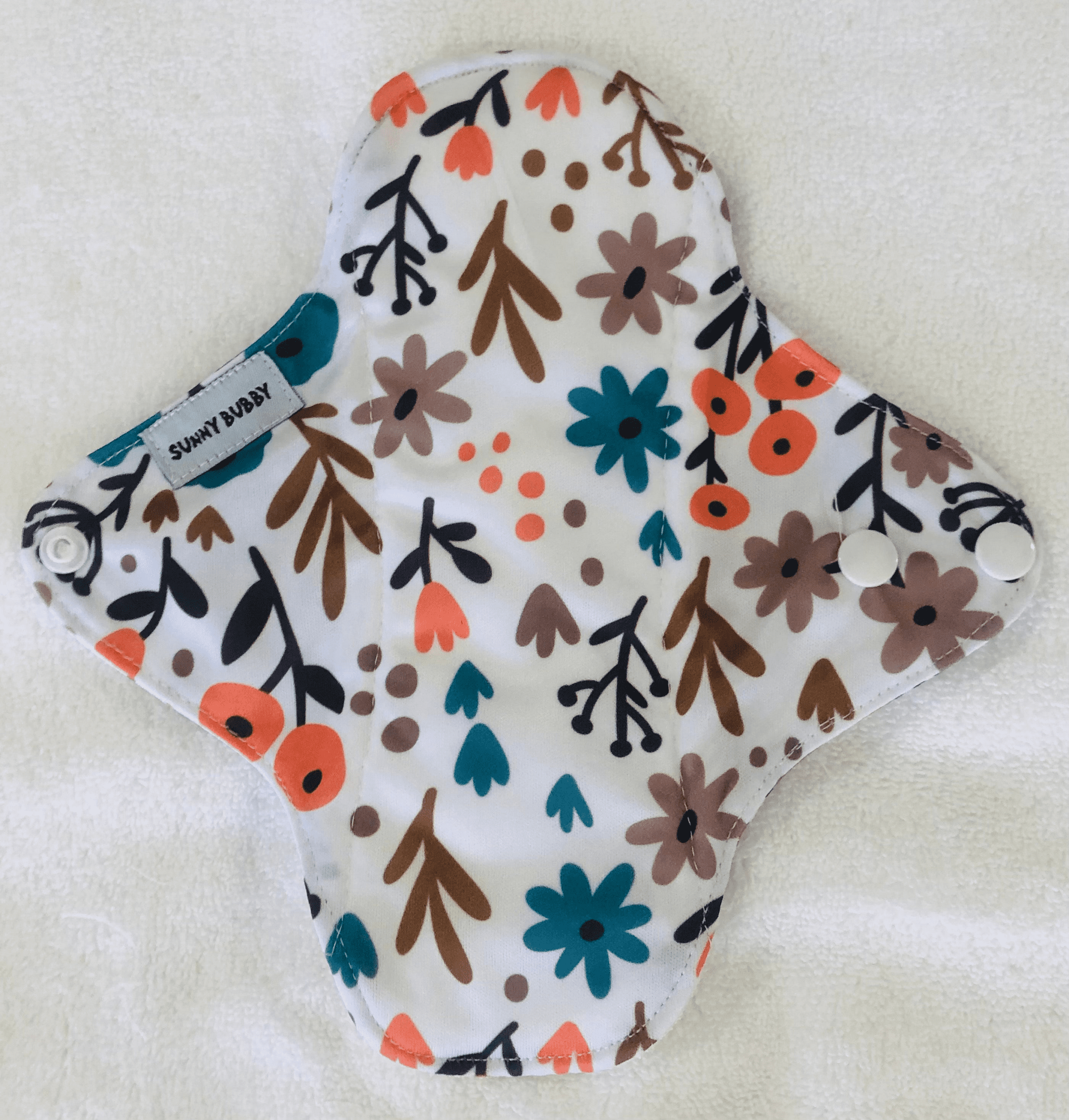 Colourful Flowers Reusable Bamboo Cotton Cloth Pads - Image 5