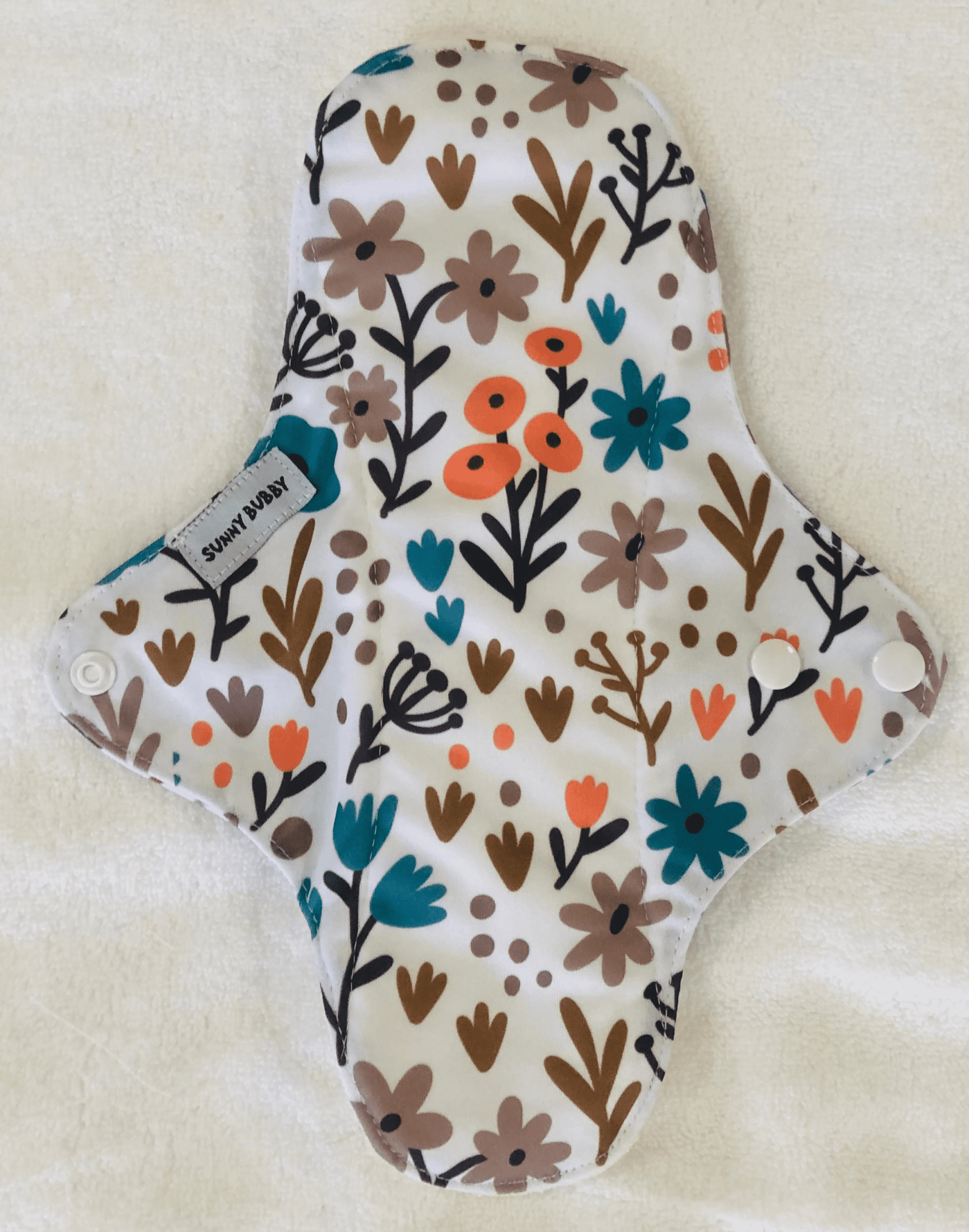 Colourful Flowers Reusable Bamboo Cotton Cloth Pads - Image 7