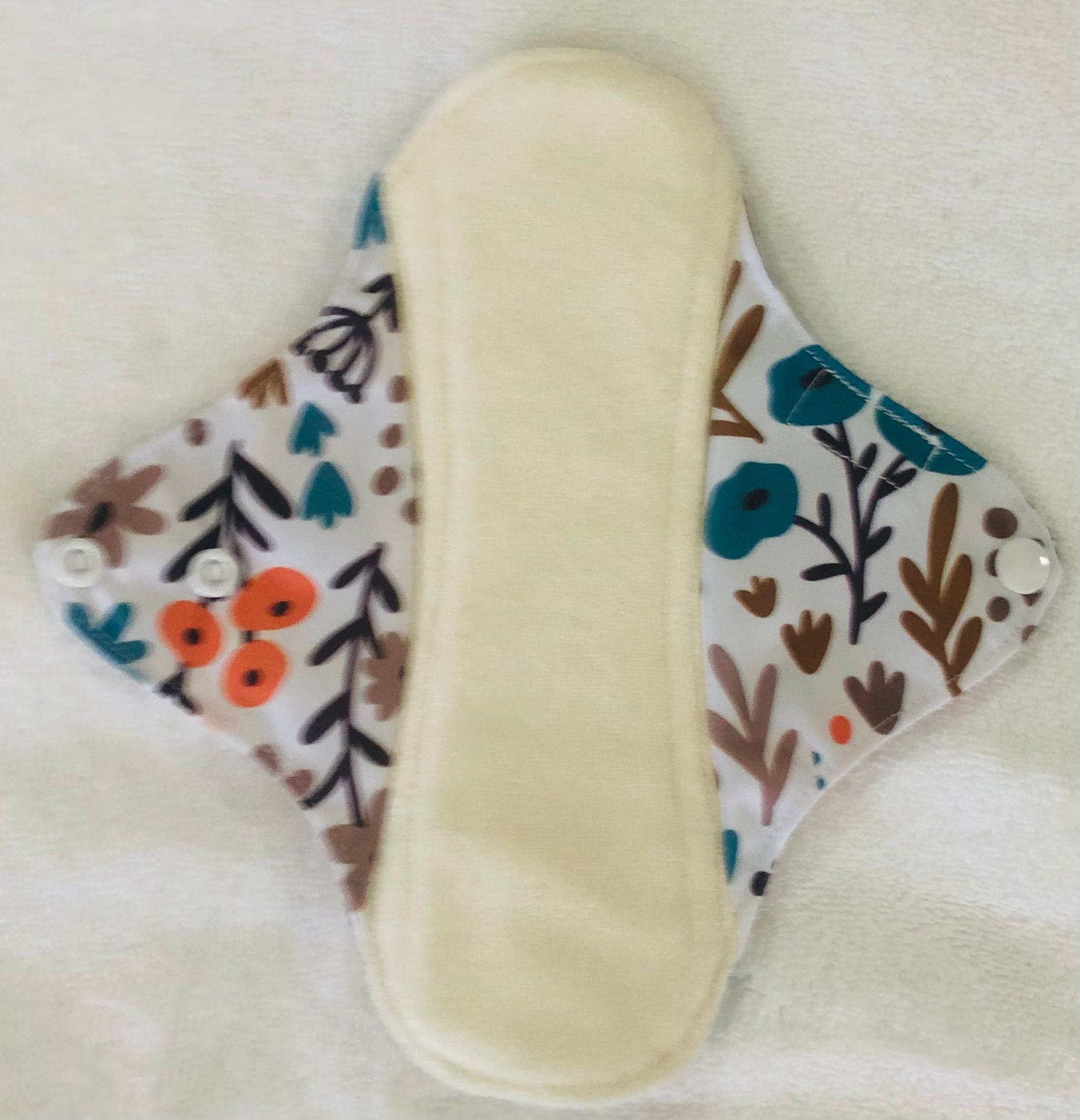 Colourful Flowers Reusable Bamboo Cotton Cloth Pads - Image 4