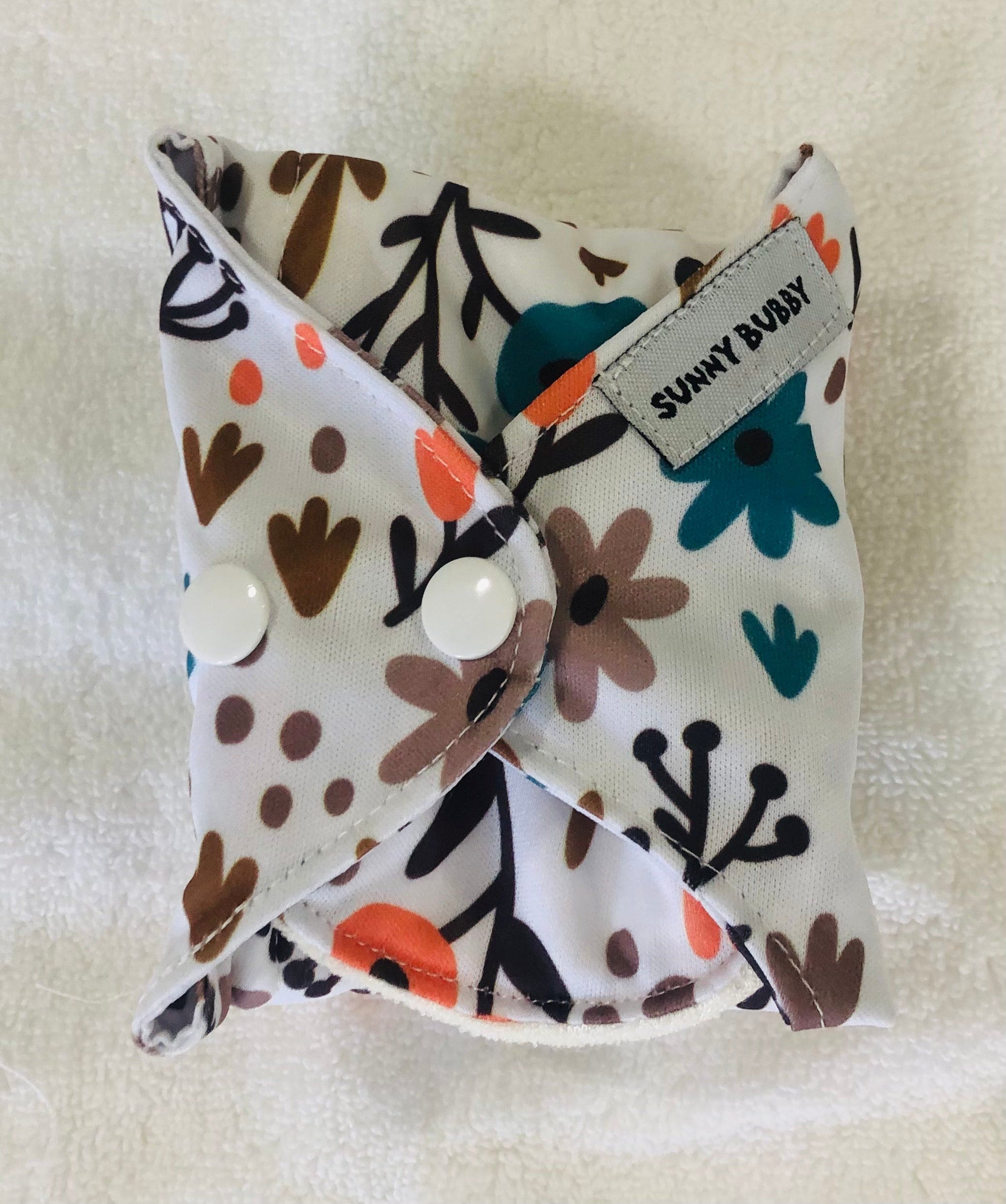 Colourful Flowers Reusable Bamboo Cotton Cloth Pads - Image 13