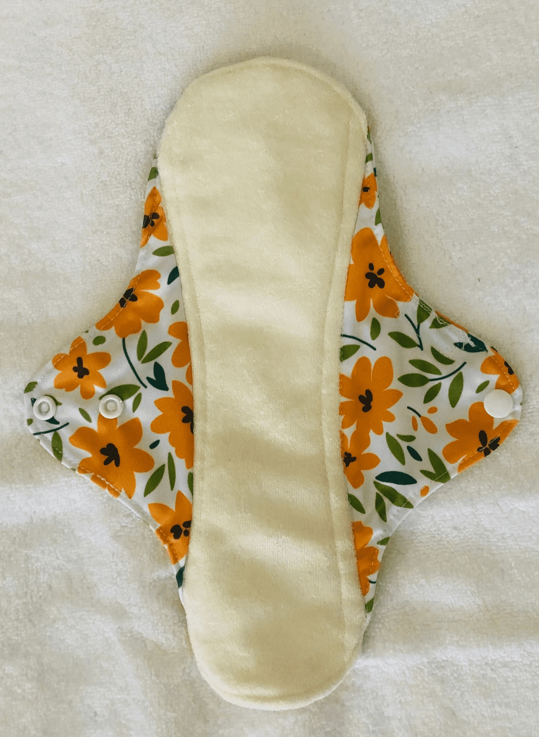 Yellow Flowers Reusable Bamboo Cotton Cloth Pads - Image 6