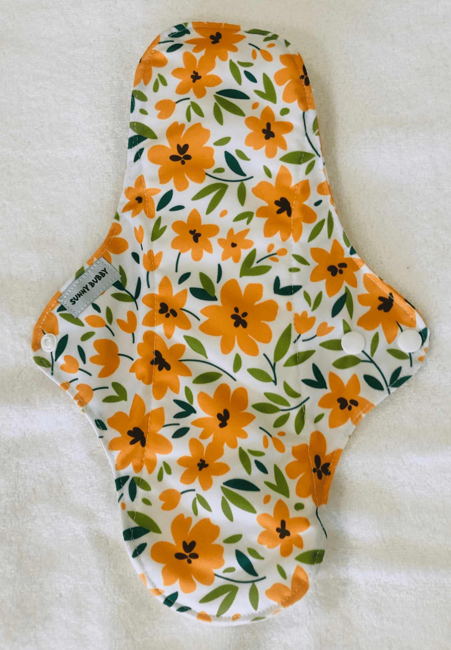 Yellow Flowers Reusable Bamboo Cotton Cloth Pads - Image 9