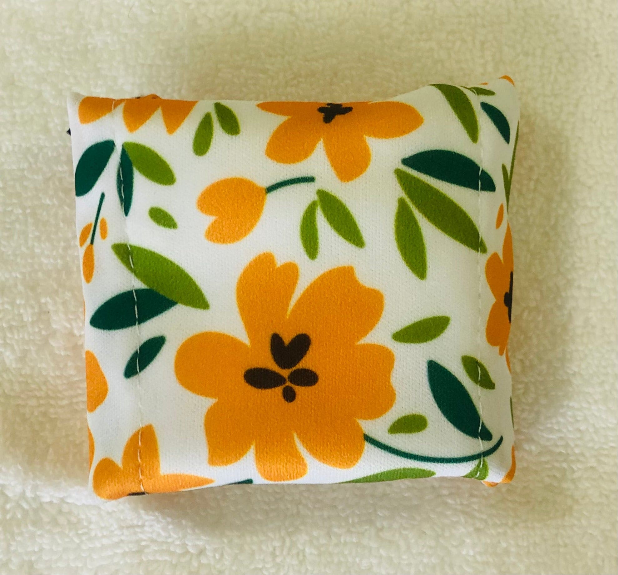 Yellow Flowers Reusable Bamboo Cotton Cloth Pads - Image 14