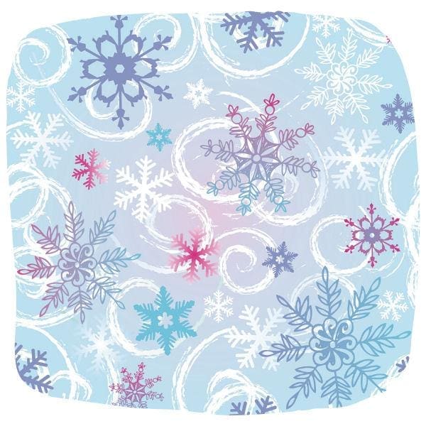 Frozen Snowflakes Medium Wet Bag with a double layer of PUL - Image 3