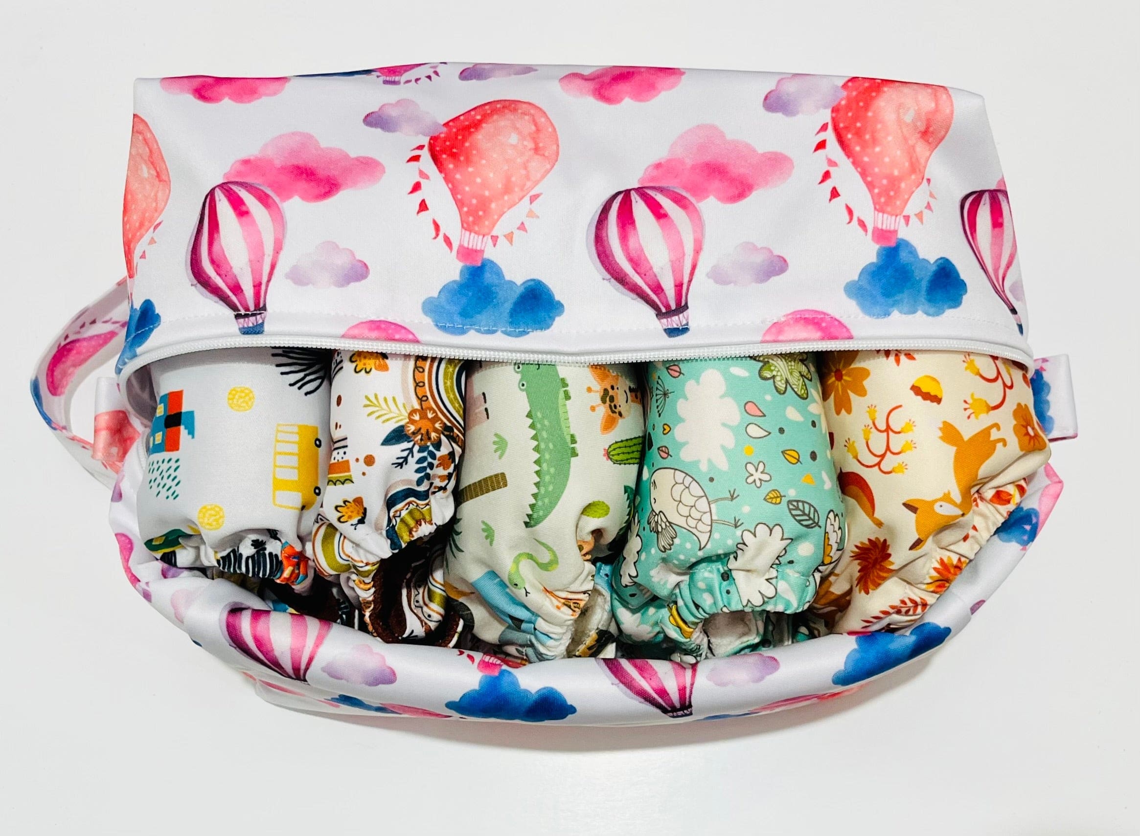 Hot Air Balloons Nappy Wet Bag POD - Image 7