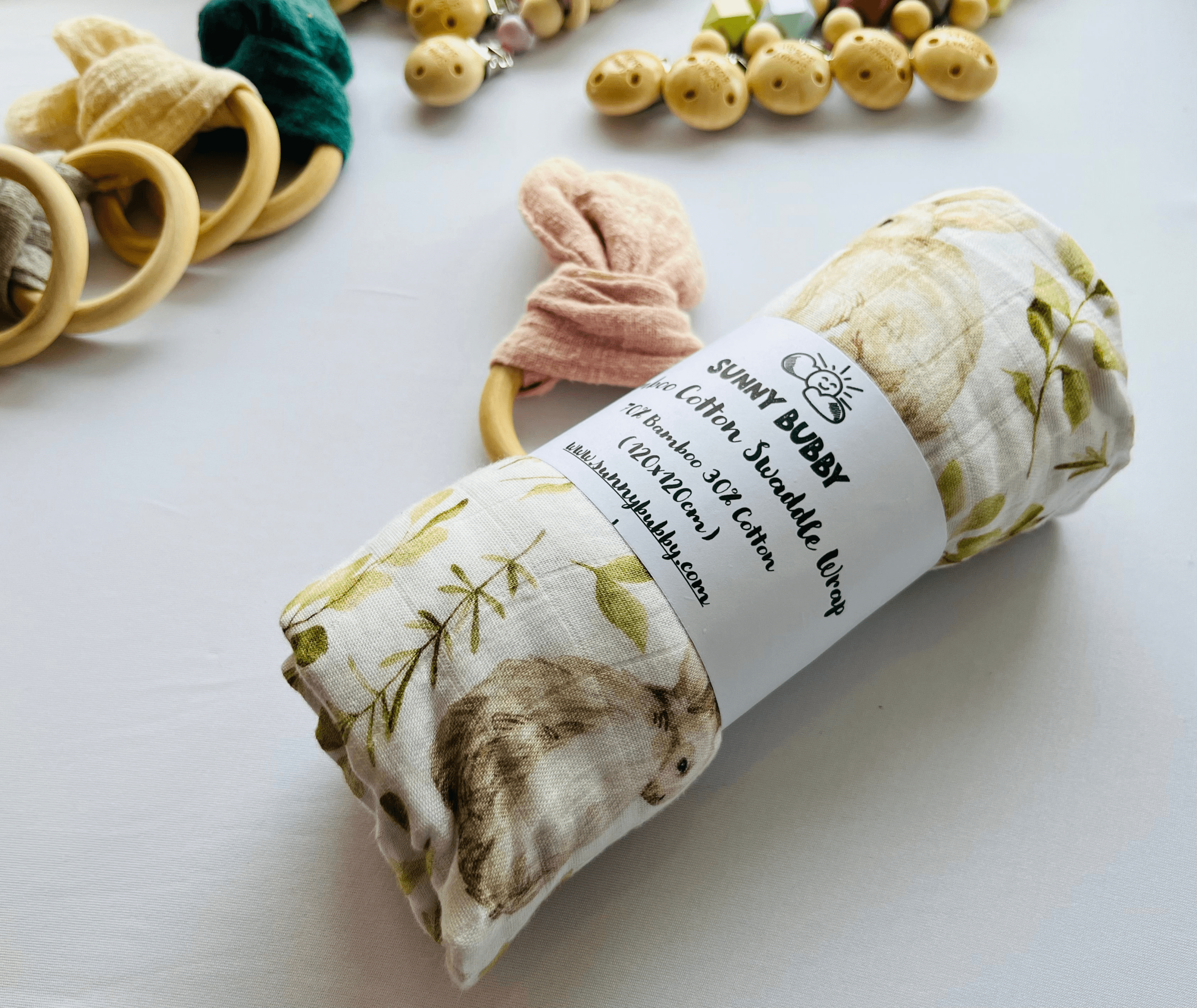 Sunny Bubby Bunnies Bamboo Cotton Swaddle