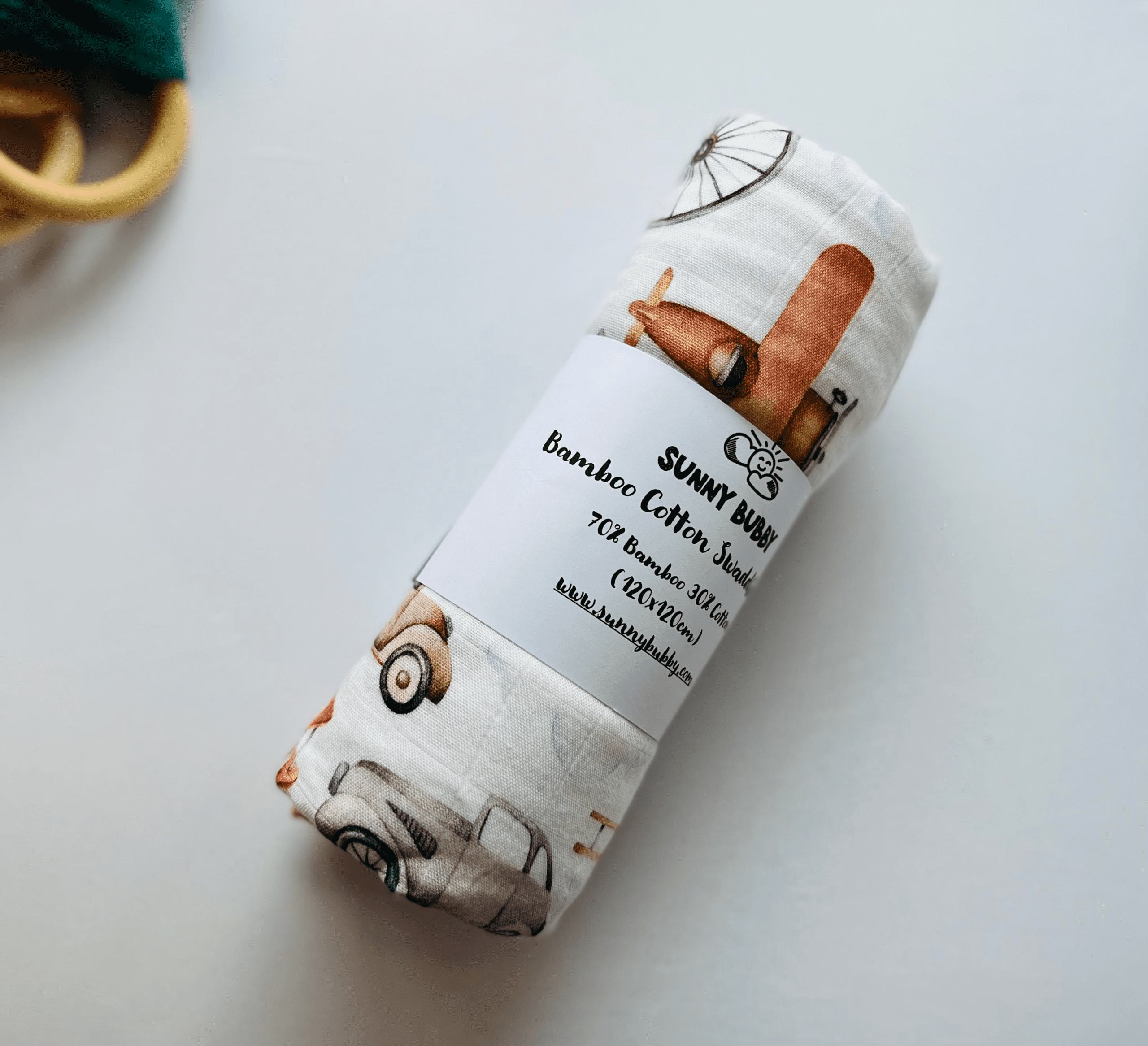 Modes of Transportation Bamboo Cotton Swaddle - Image 5