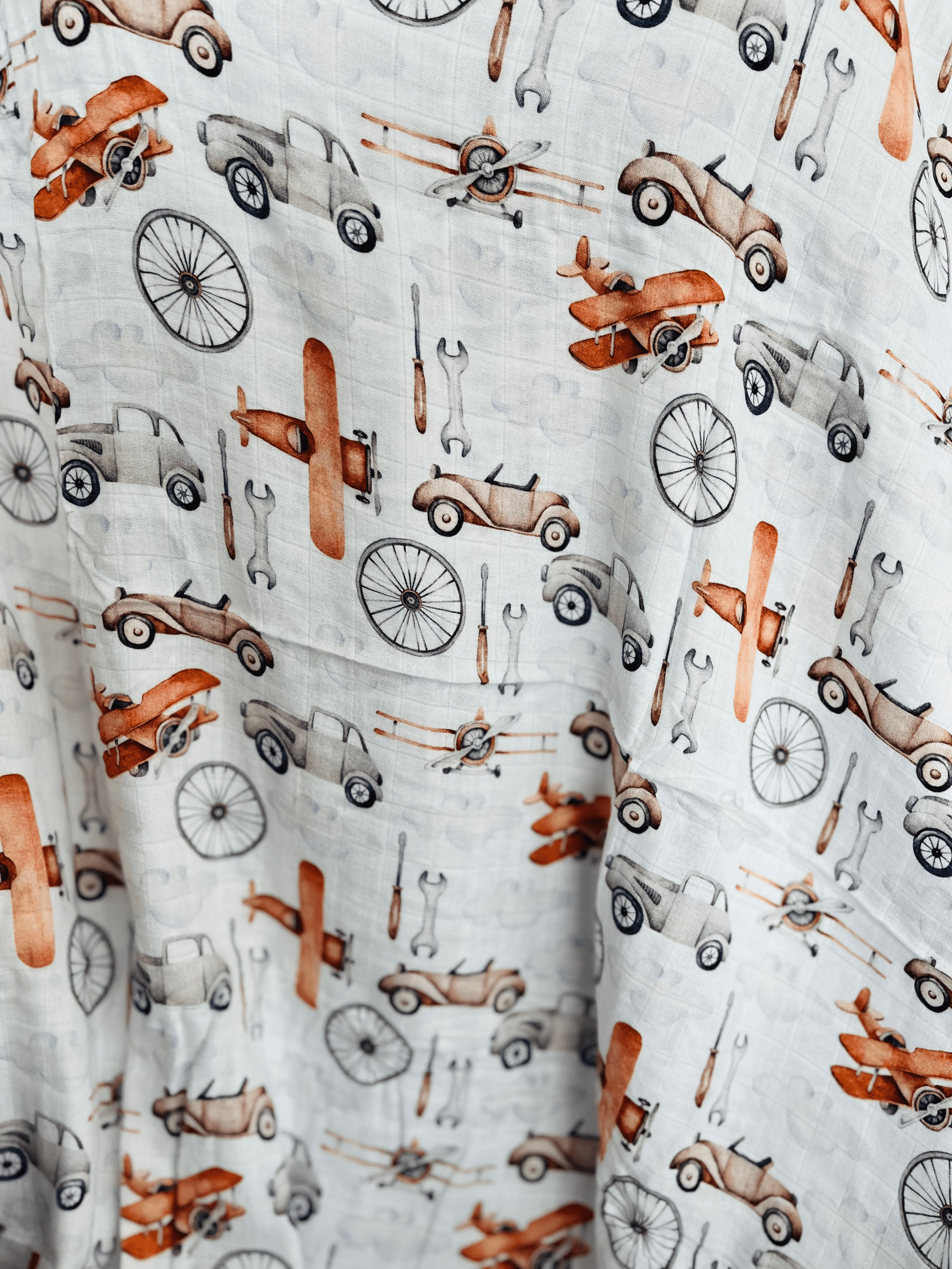 Modes of Transportation Bamboo Cotton Swaddle - Image 3