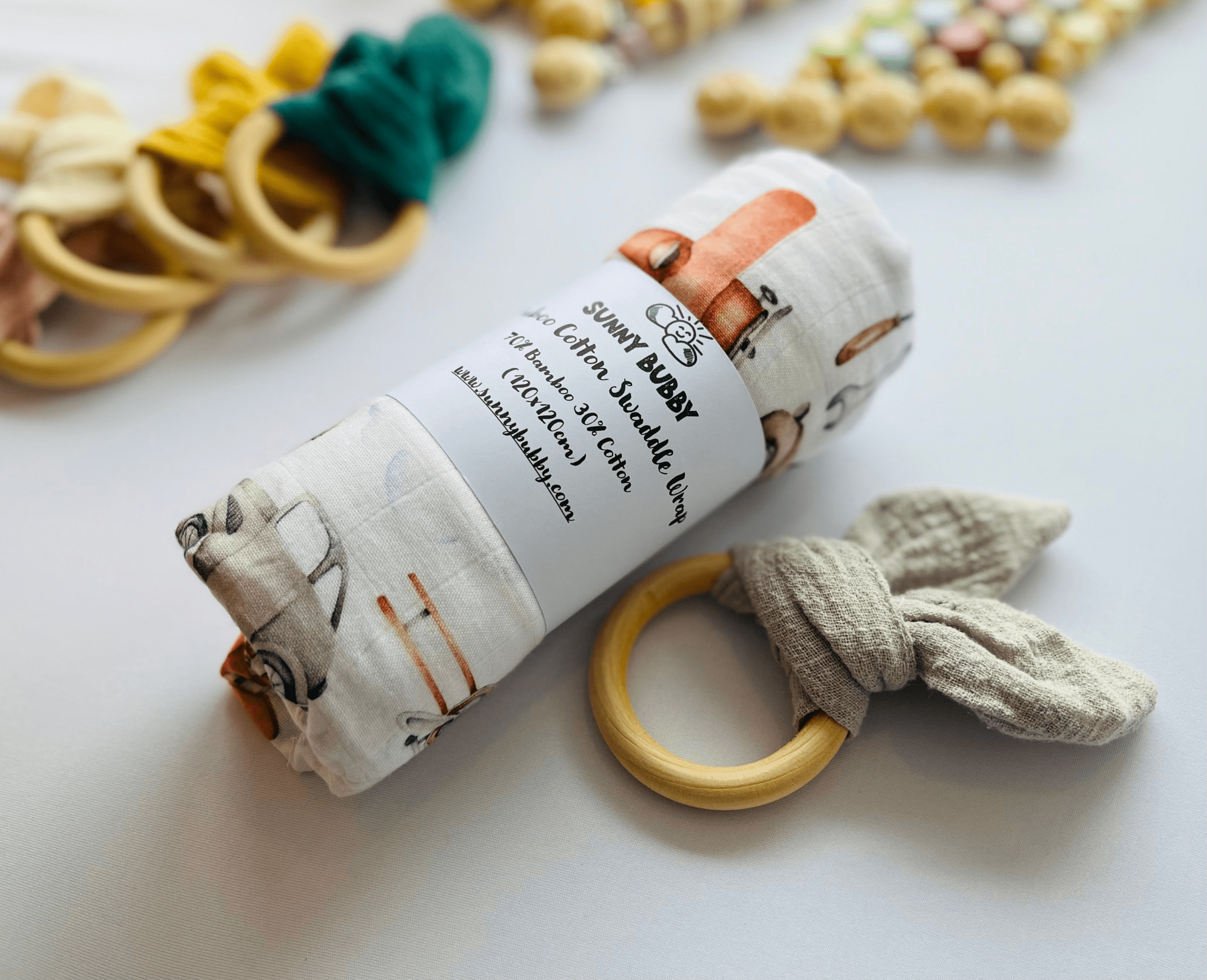 Modes of Transportation Bamboo Cotton Swaddle