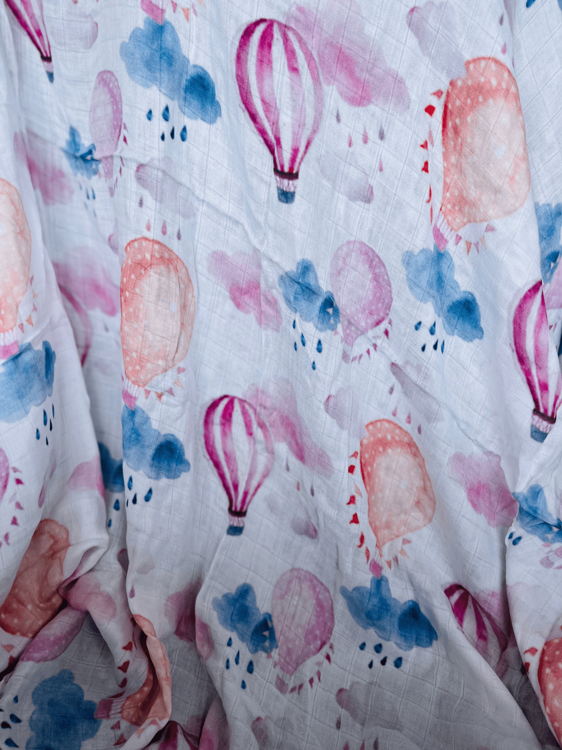 Hot Air Balloons Bamboo Cotton Swaddle - Image 3