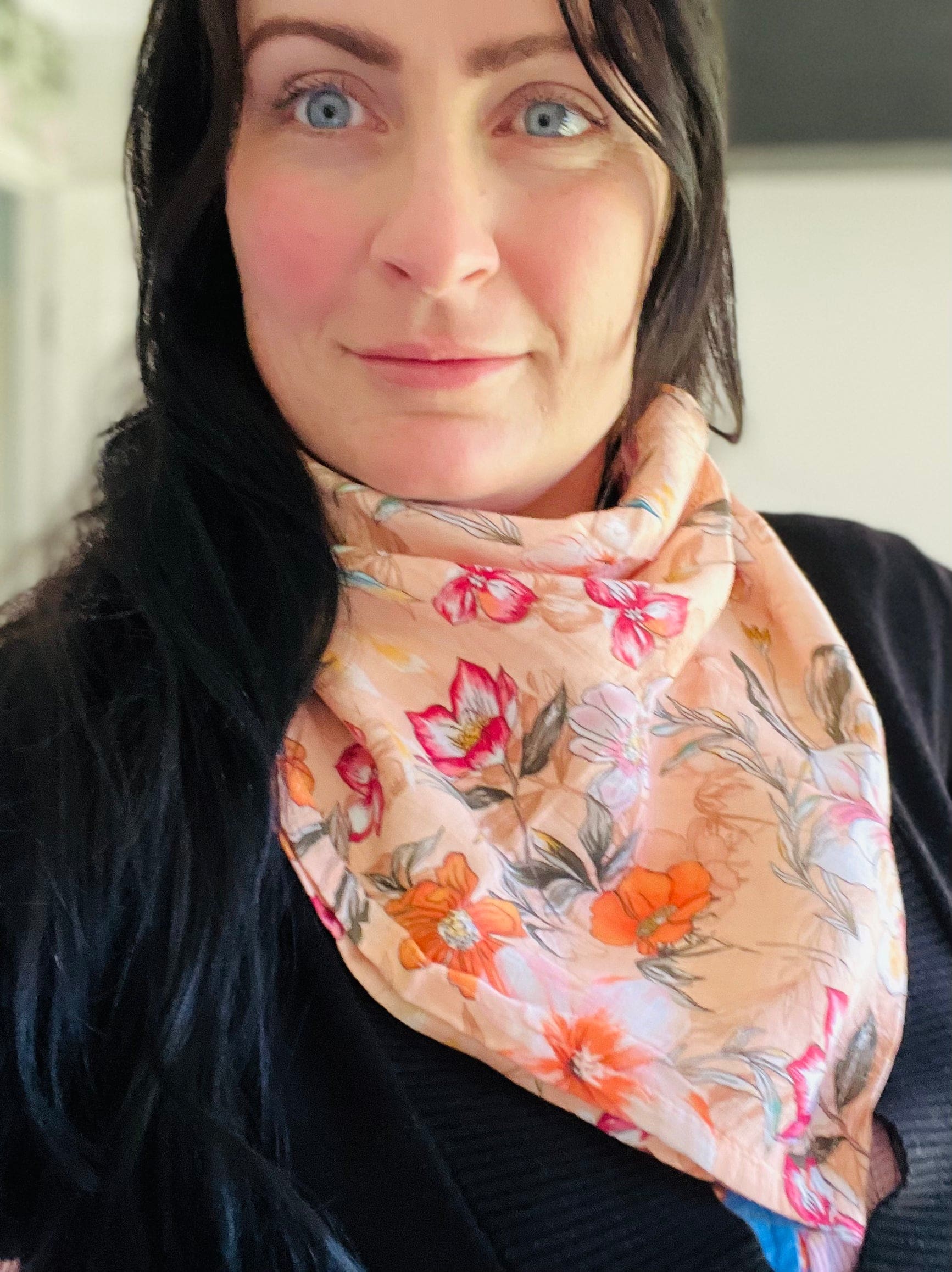 Apricot Blooms Bamboo Cotton Cloth - Image 4