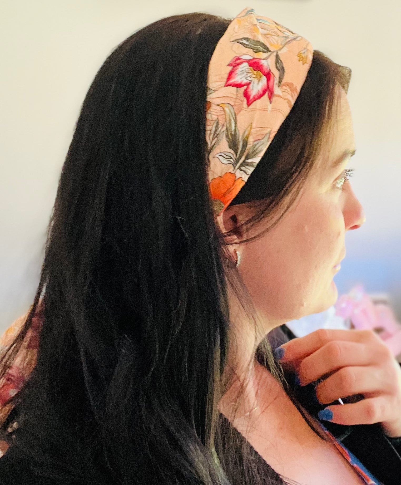 Apricot Blooms Bamboo Cotton Cloth - Image 8