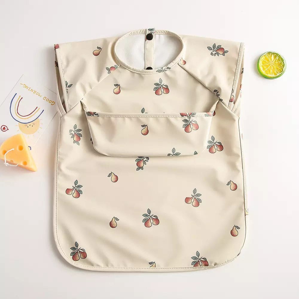 Recycled Polyester Sleeveless Baby Smock Bib with Pocket - Image 3