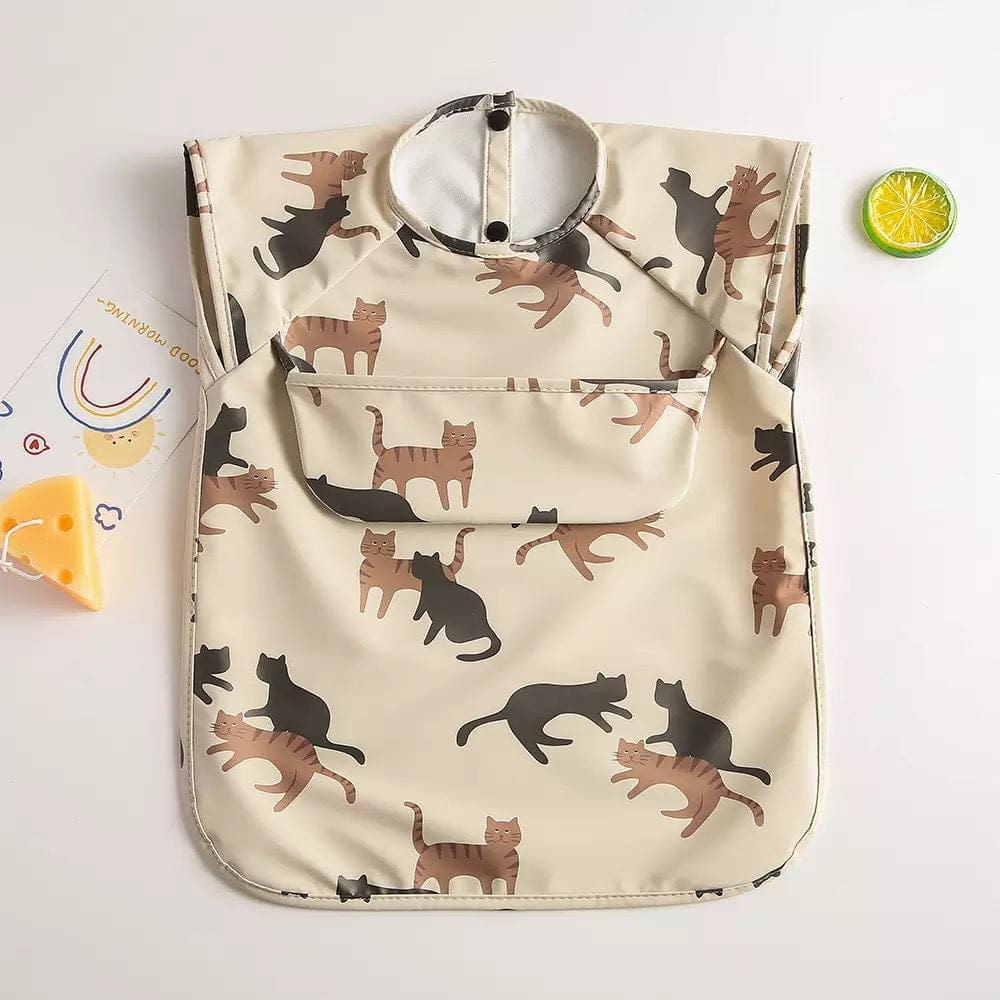 Recycled Polyester Sleeveless Baby Smock Bib with Pocket - Image 5