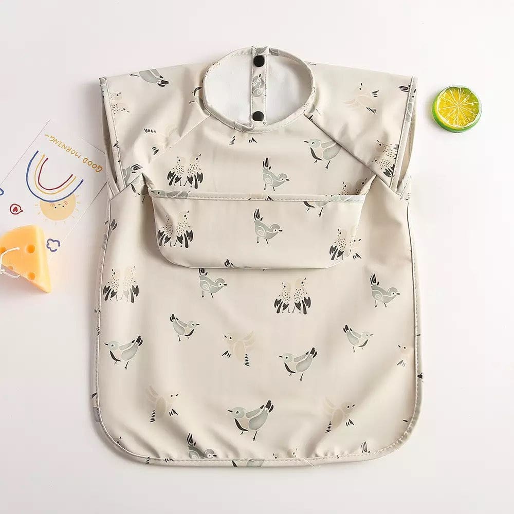 Recycled Polyester Sleeveless Baby Smock Bib with Pocket - Image 7
