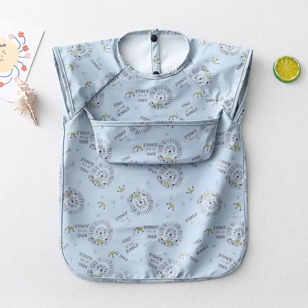 Recycled Polyester Sleeveless Baby Smock Bib with Pocket - Image 8