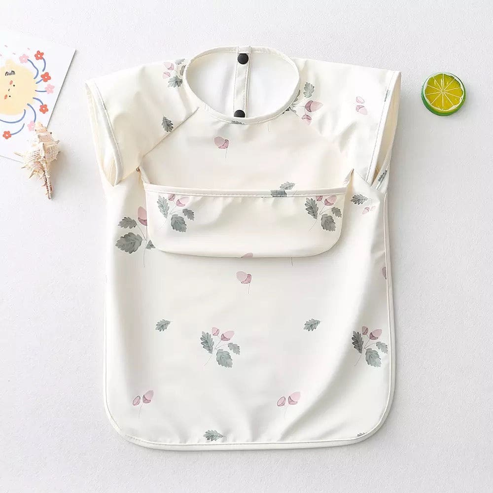 Recycled Polyester Sleeveless Baby Smock Bib with Pocket - Image 9