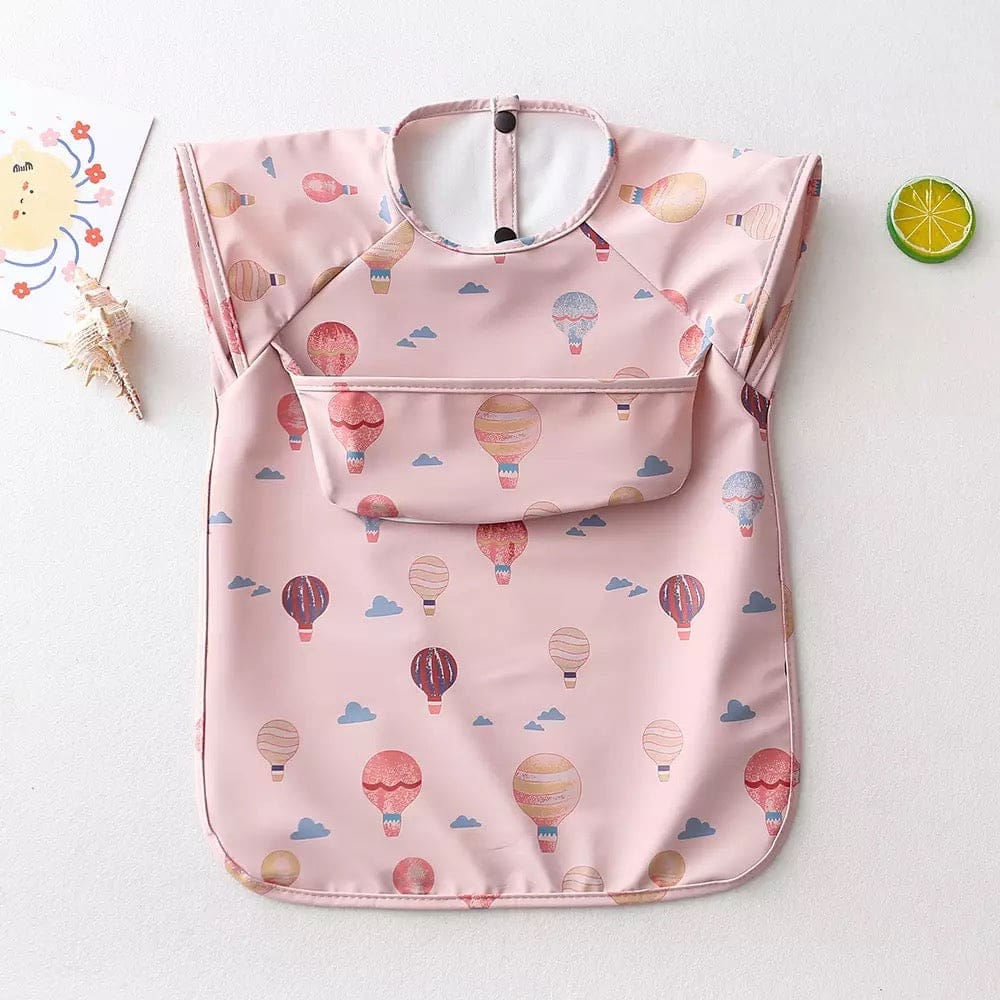 Recycled Polyester Sleeveless Baby Smock Bib with Pocket - Image 12