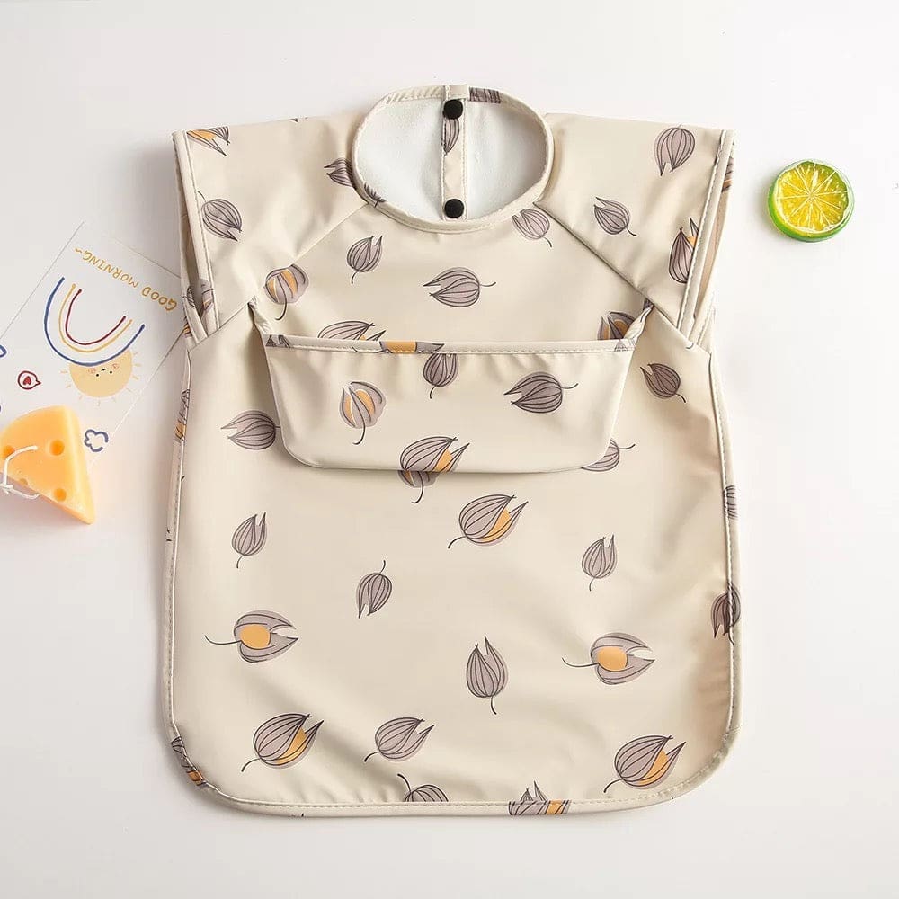 Recycled Polyester Sleeveless Baby Smock Bib with Pocket - Image 15