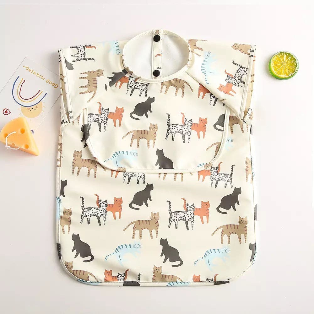Recycled Polyester Sleeveless Baby Smock Bib with Pocket - Image 19