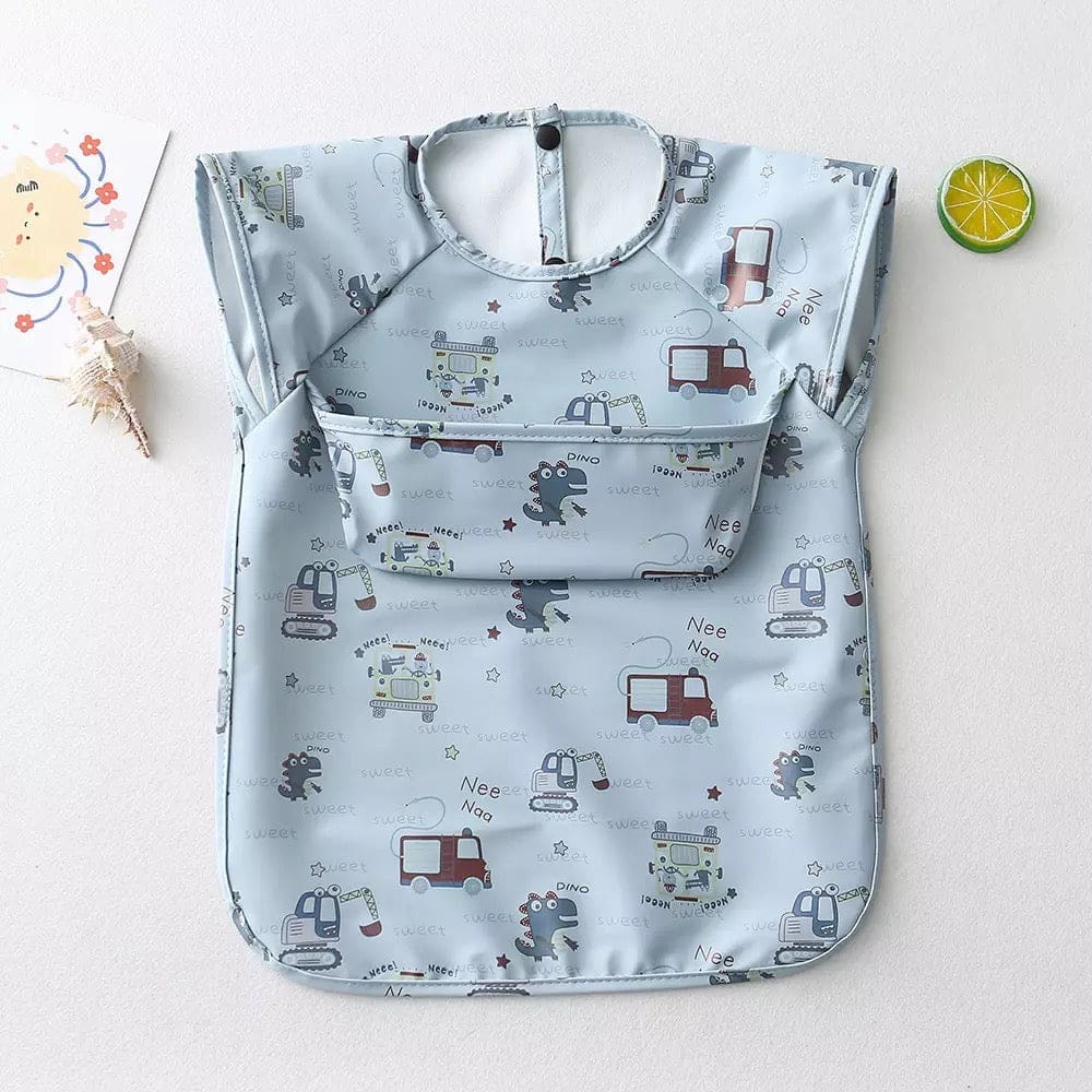 Recycled Polyester Sleeveless Baby Smock Bib with Pocket - Image 20