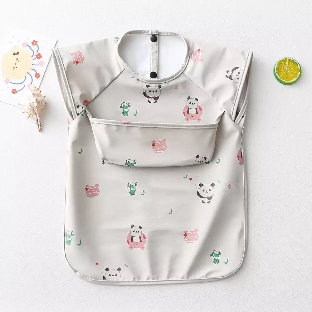 Recycled Polyester Sleeveless Baby Smock Bib with Pocket - Image 22