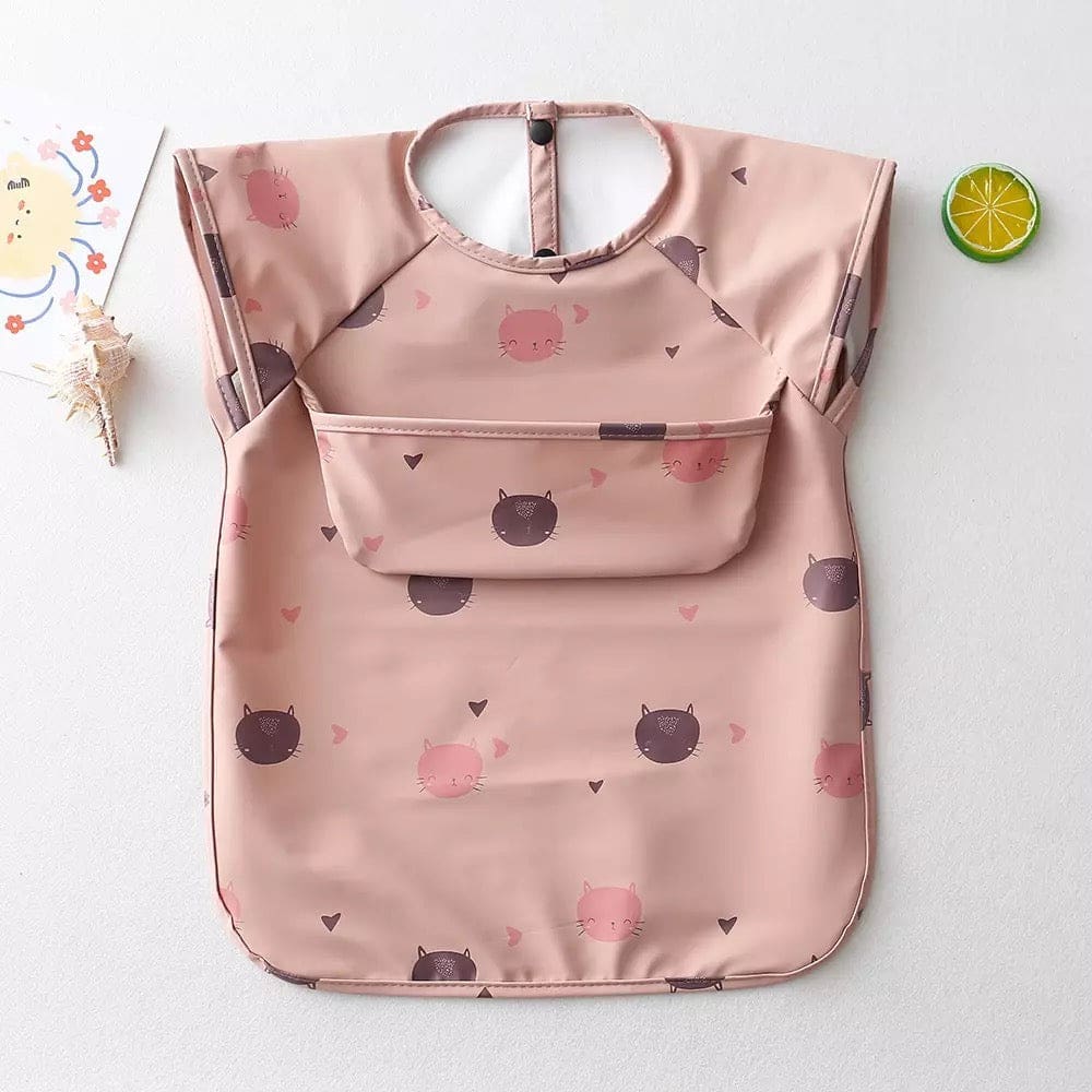 Recycled Polyester Sleeveless Baby Smock Bib with Pocket - Image 24