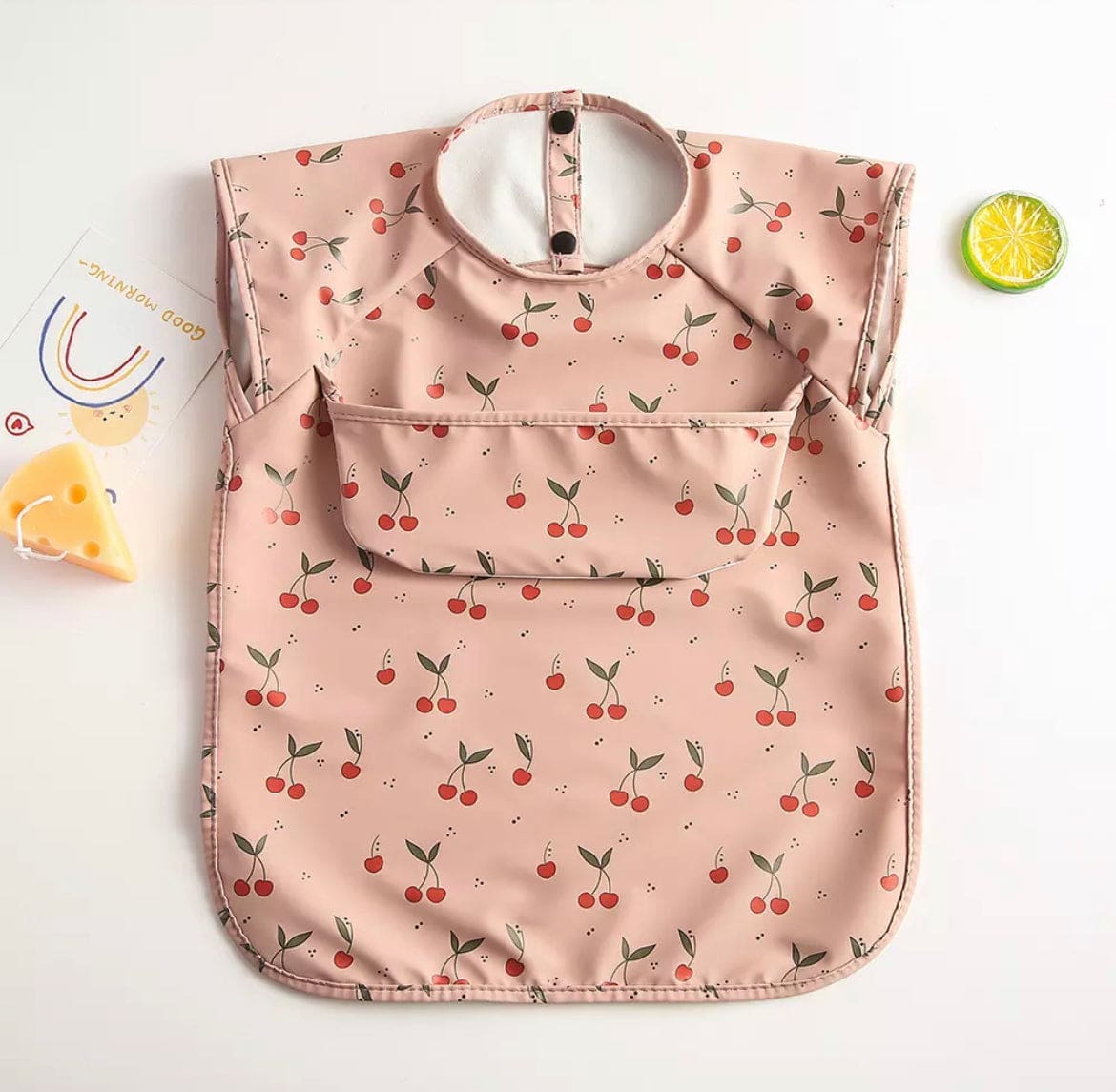 Recycled Polyester Sleeveless Baby Smock Bib with Pocket - Image 26