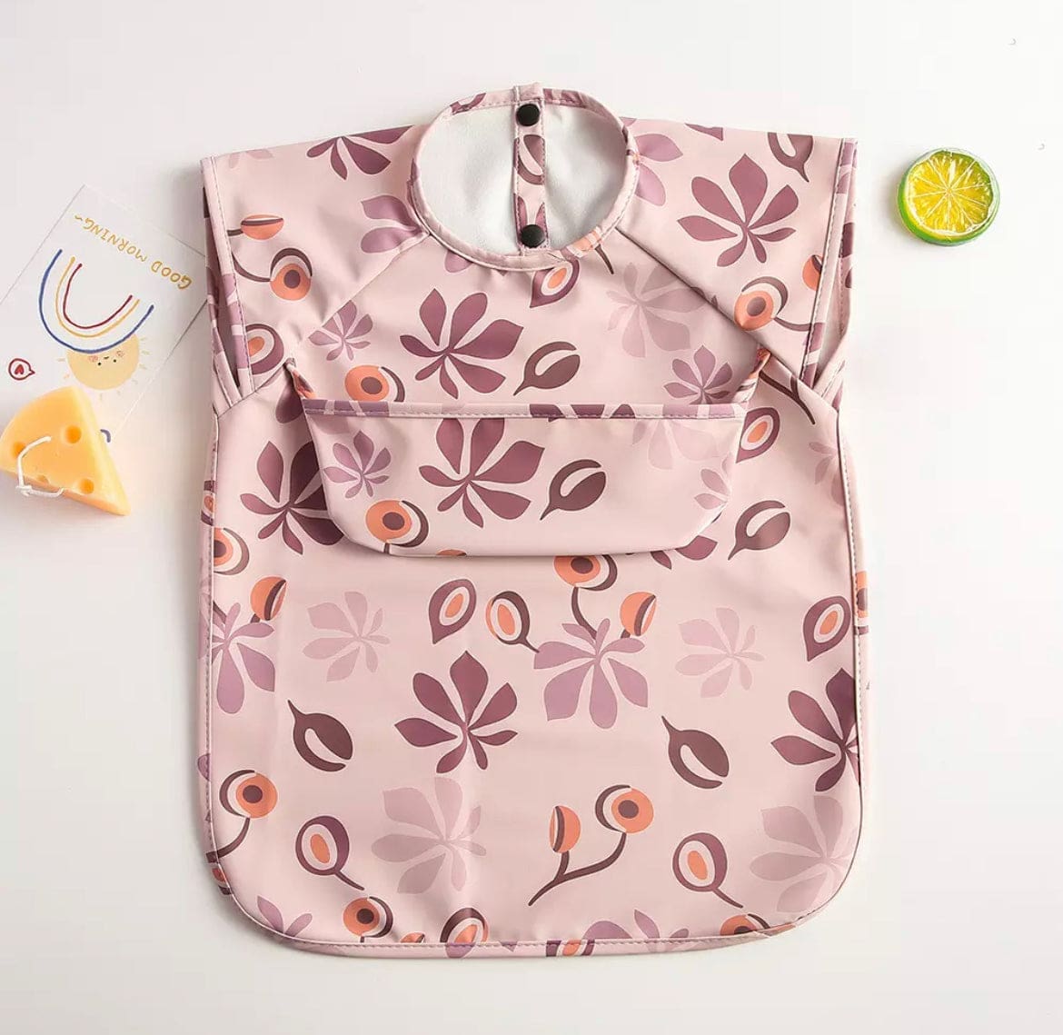 Recycled Polyester Sleeveless Baby Smock Bib with Pocket - Image 28
