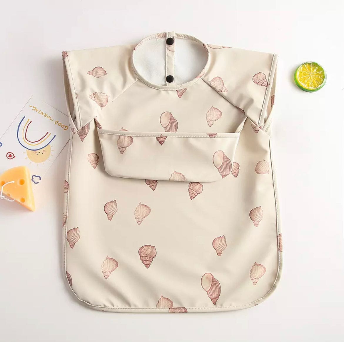 Recycled Polyester Sleeveless Baby Smock Bib with Pocket - Image 29