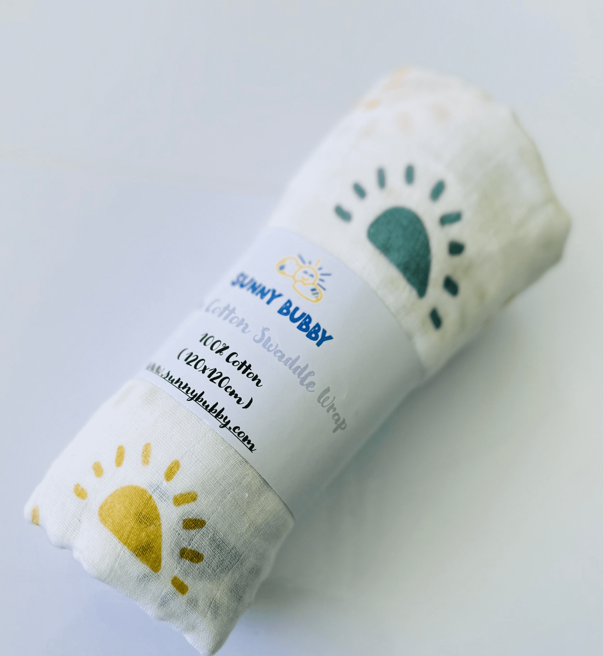 Colourful Suns 100% Muslin Cotton Swaddle