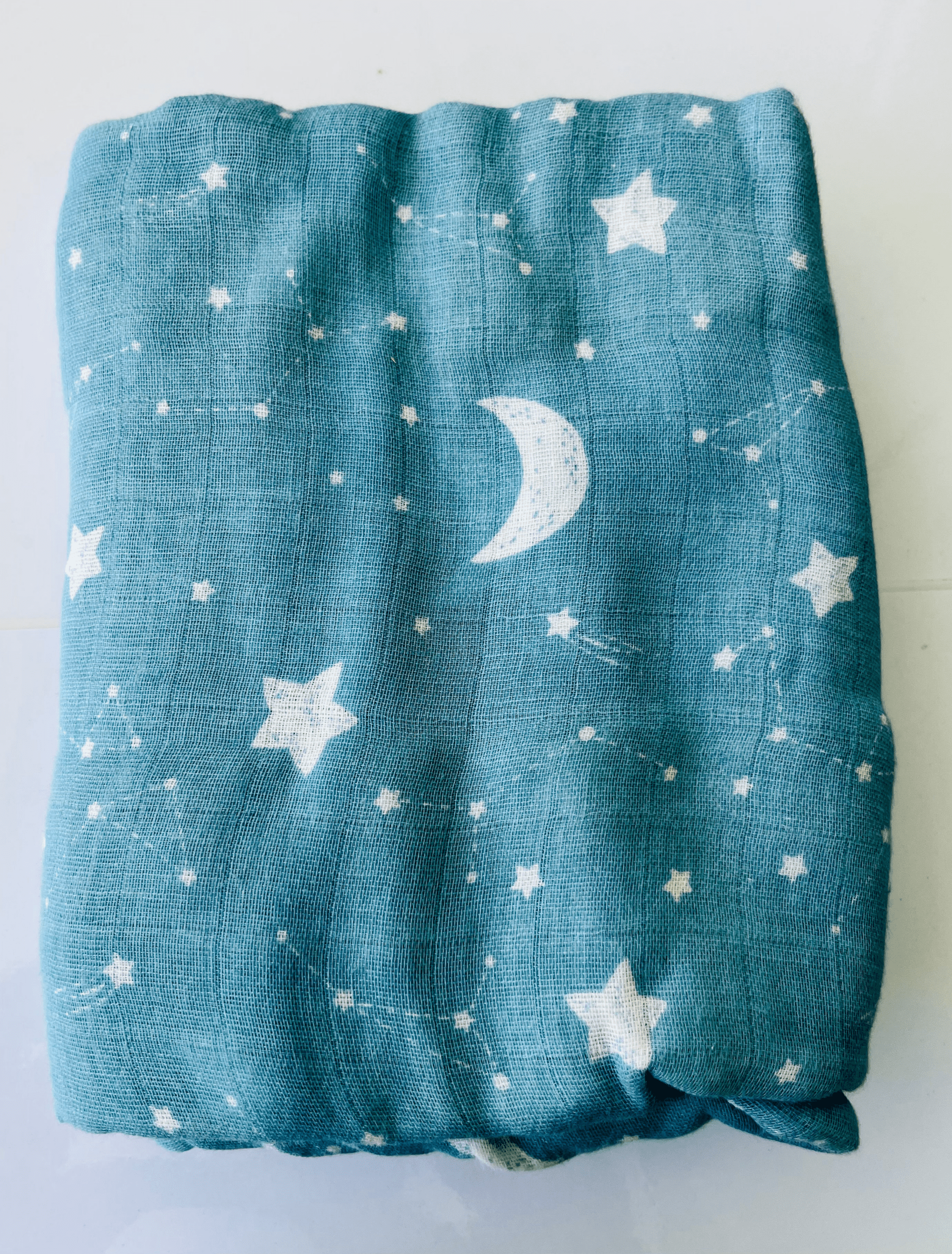 Moon & Stars 100% Muslin Cotton Swaddle - Image 3