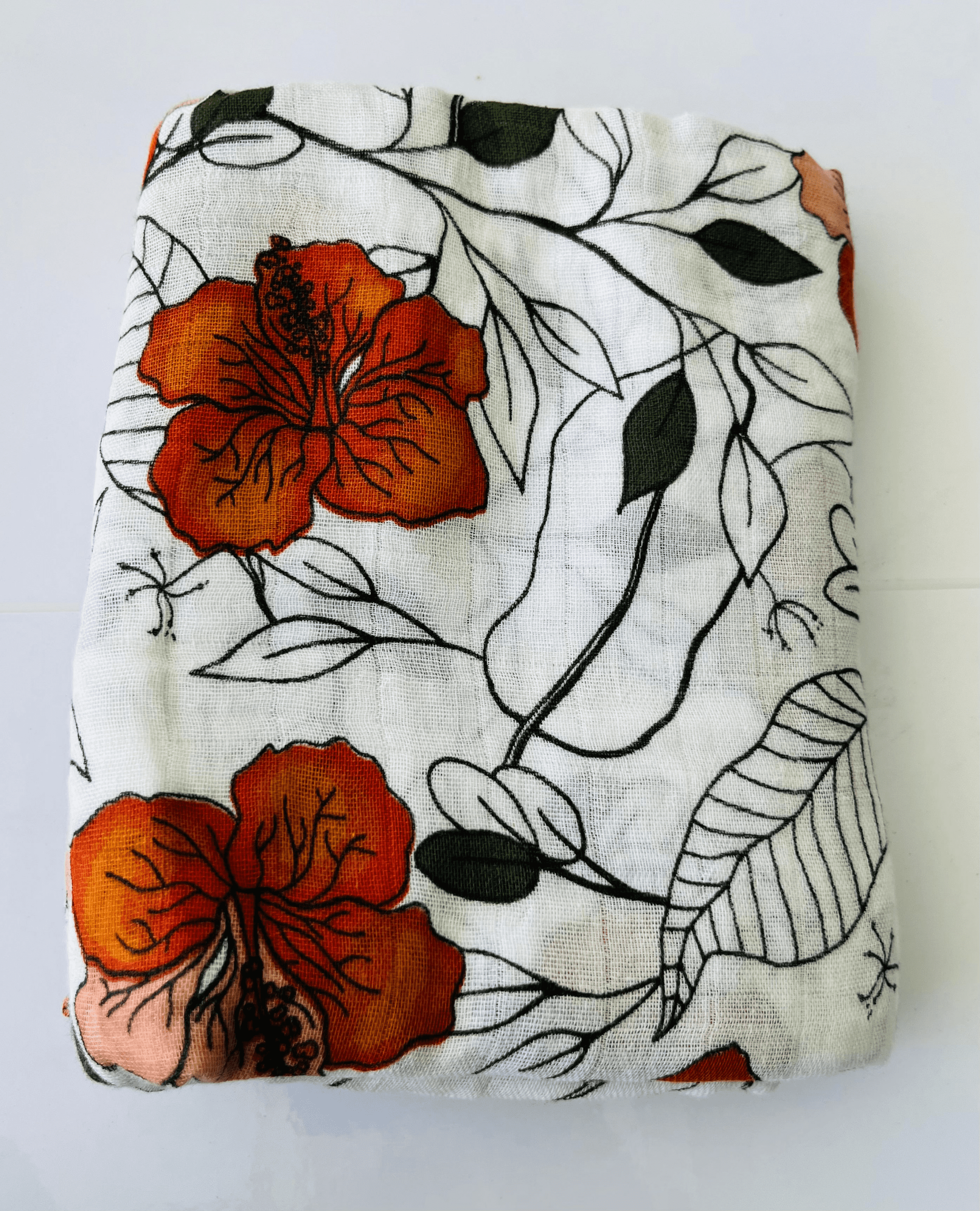 Hibiscus 100% Muslin Cotton Swaddle - Image 3
