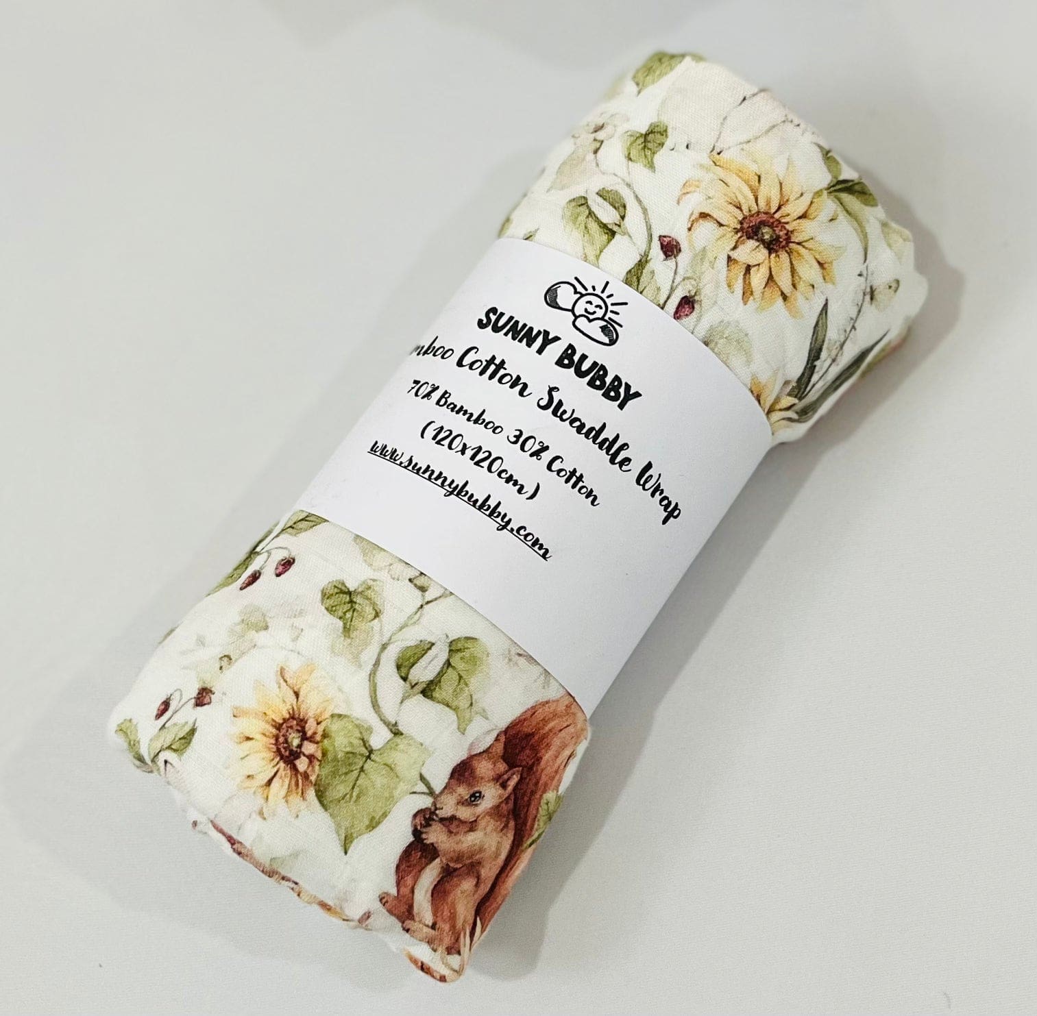 Squirrels Bamboo Cotton Swaddle