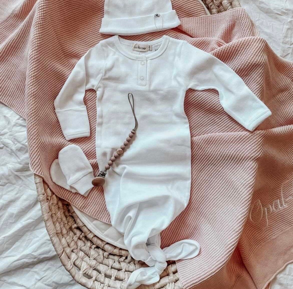 Milk Organic Cotton Ribbed Gown - Image 4