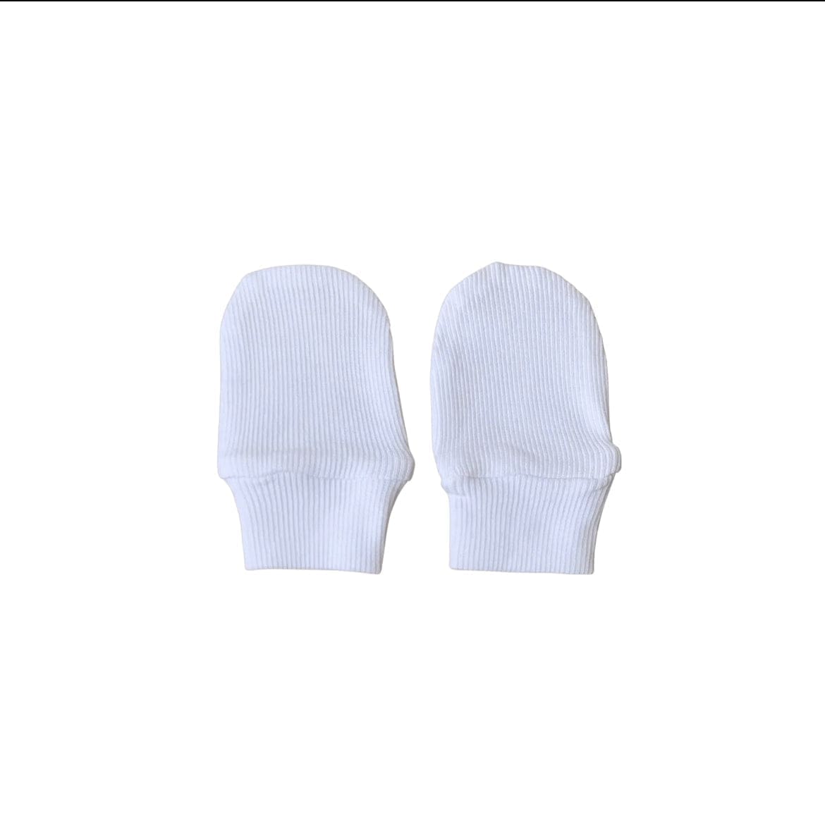 Milk Ribbed Organic Mittens