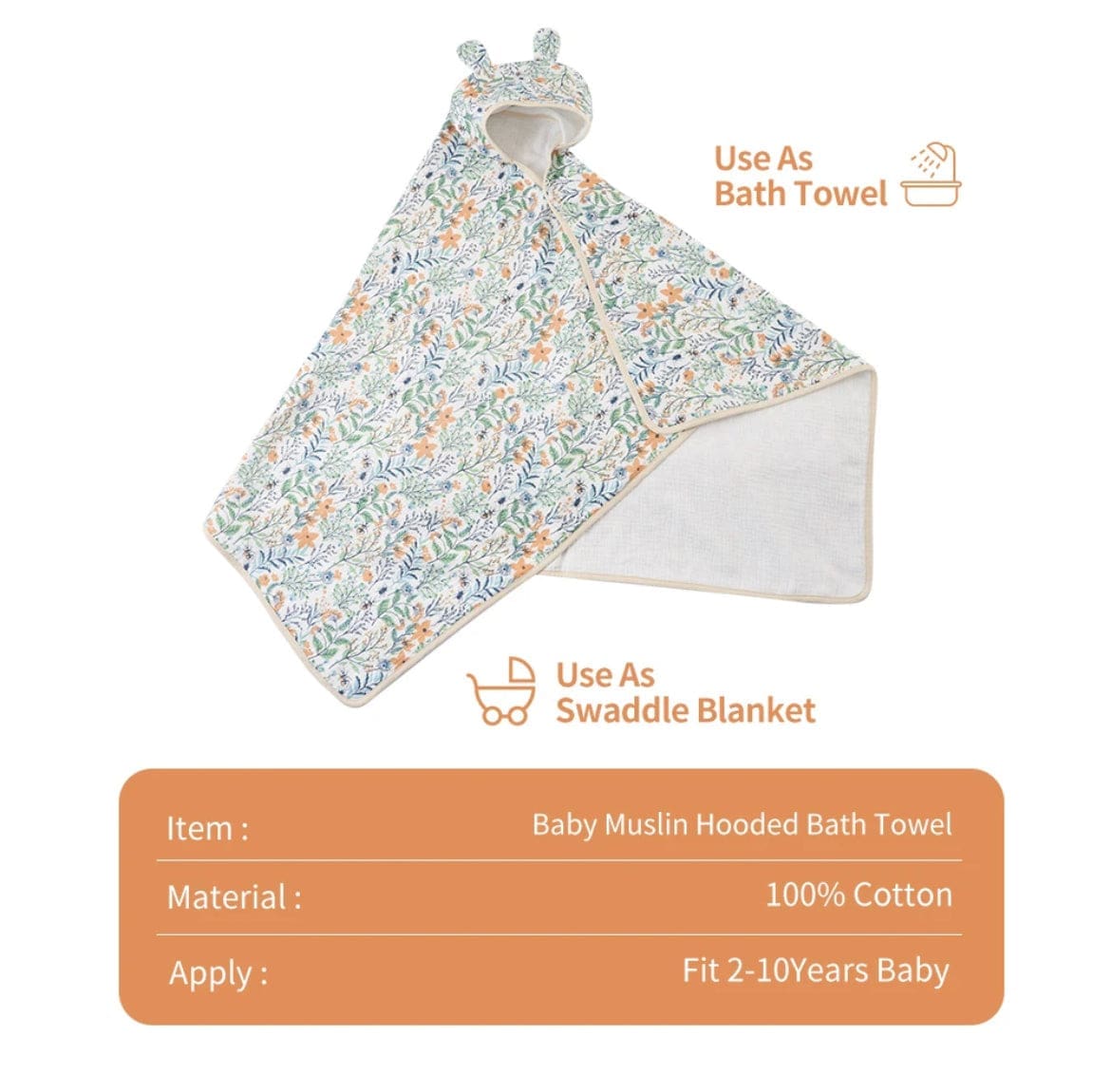 100% Cotton Hooded Swim/Bath/Beach Towels - Image 18