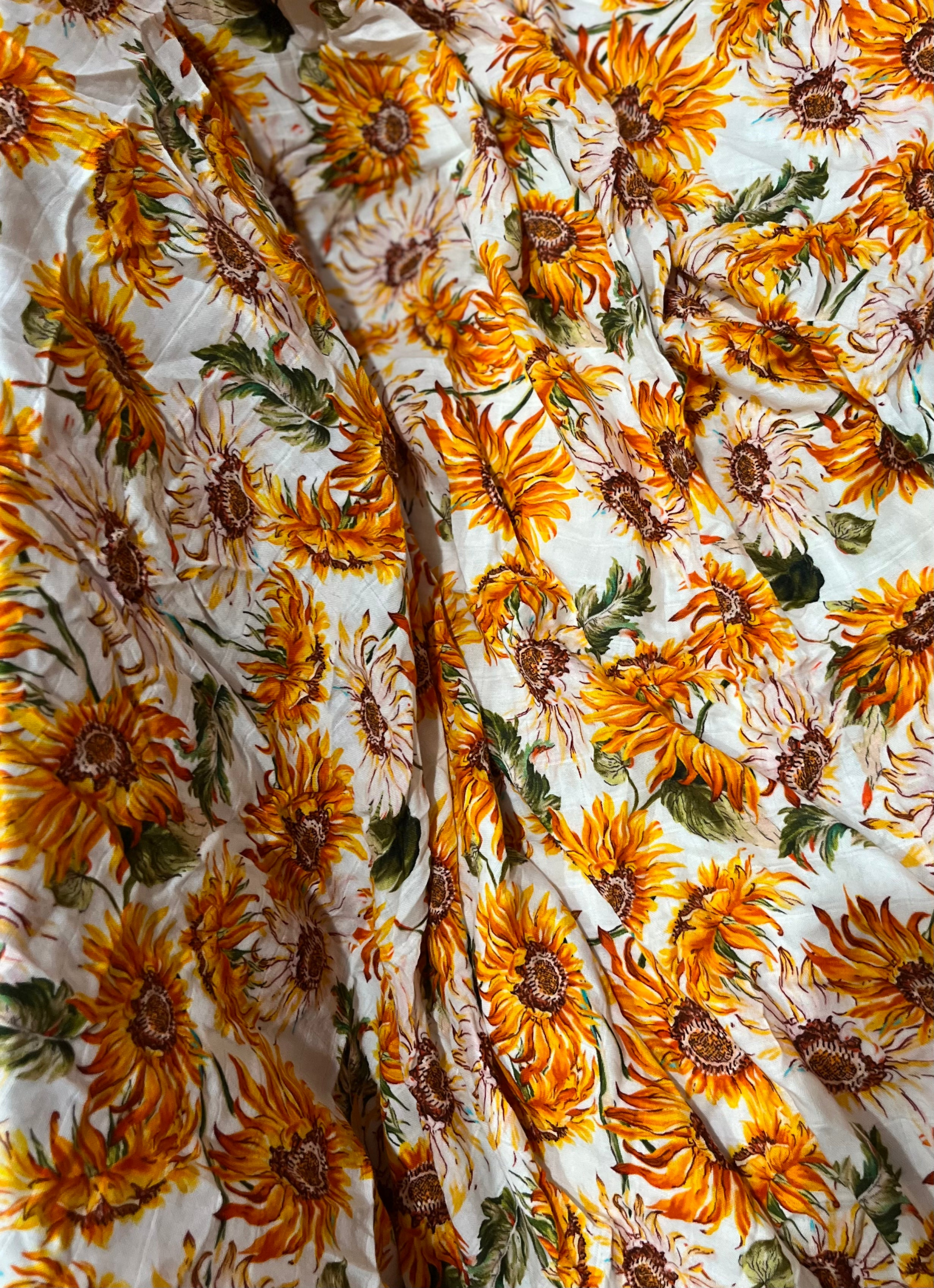 Sunflowers Bamboo Cotton Swaddle - Image 4