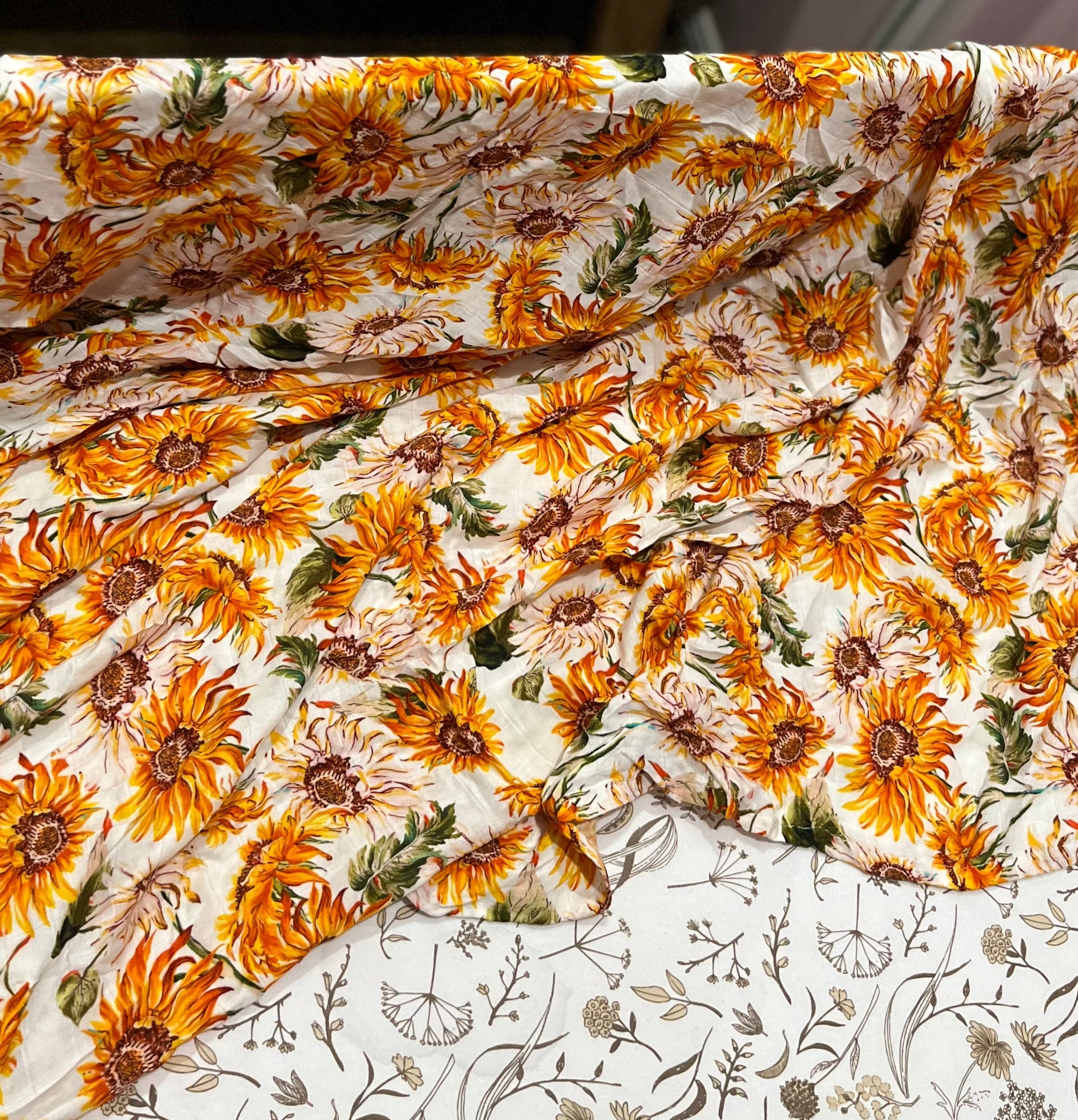 Sunflowers Bamboo Cotton Swaddle - Image 5