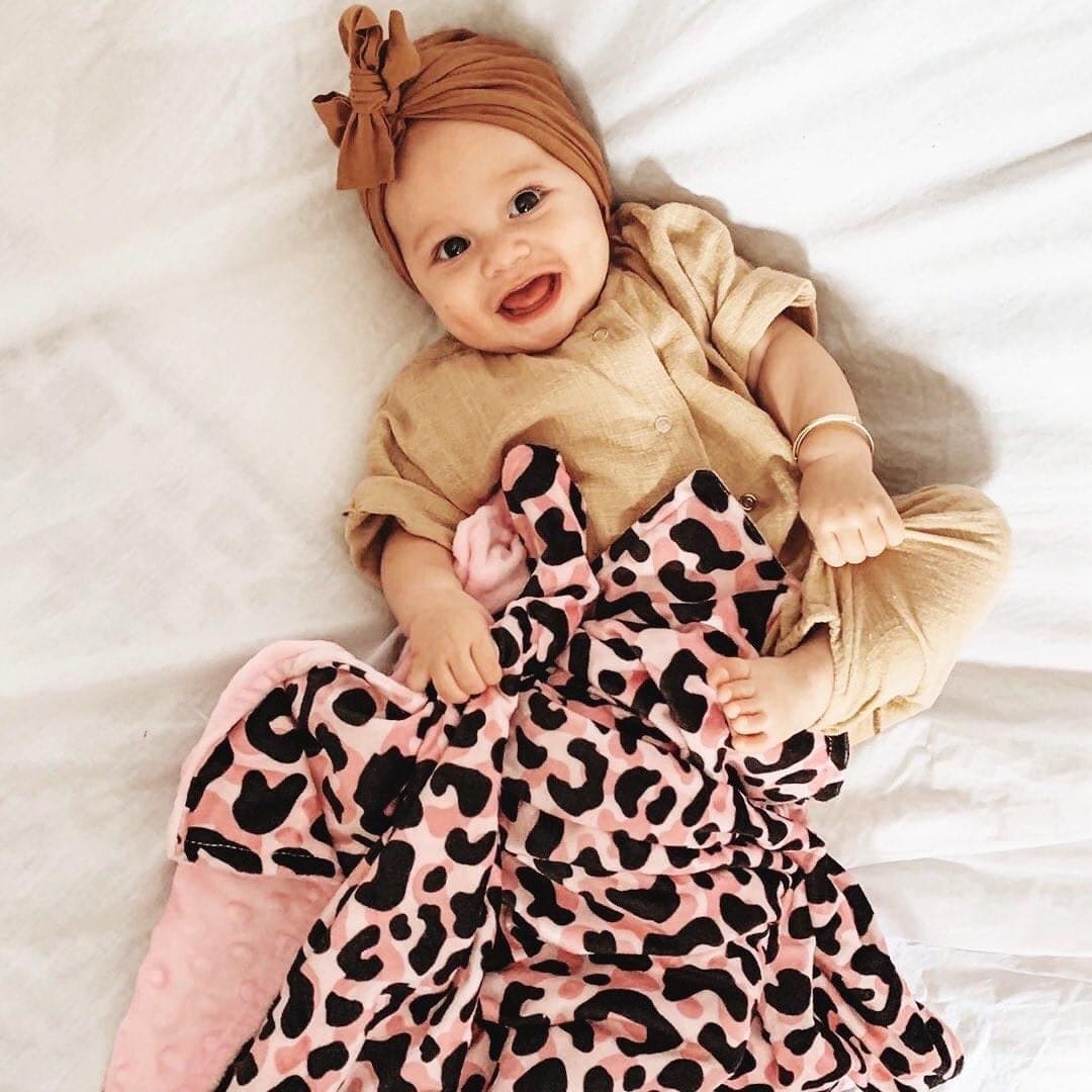 Cotton Snuggle Blanket - Pink Safari - Image 3