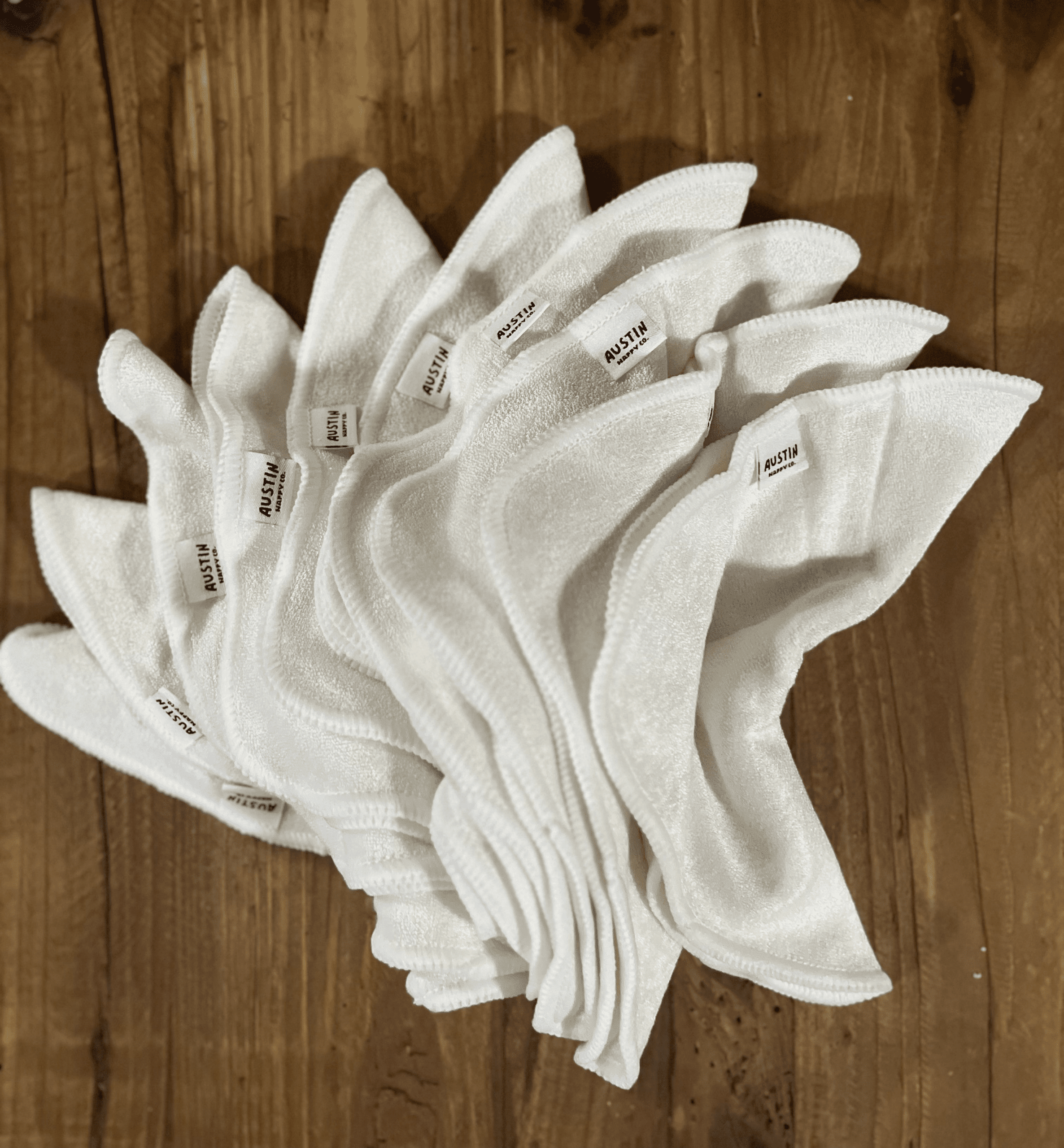 Reusable Bamboo Cotton Wipes Austin Nappy Co.